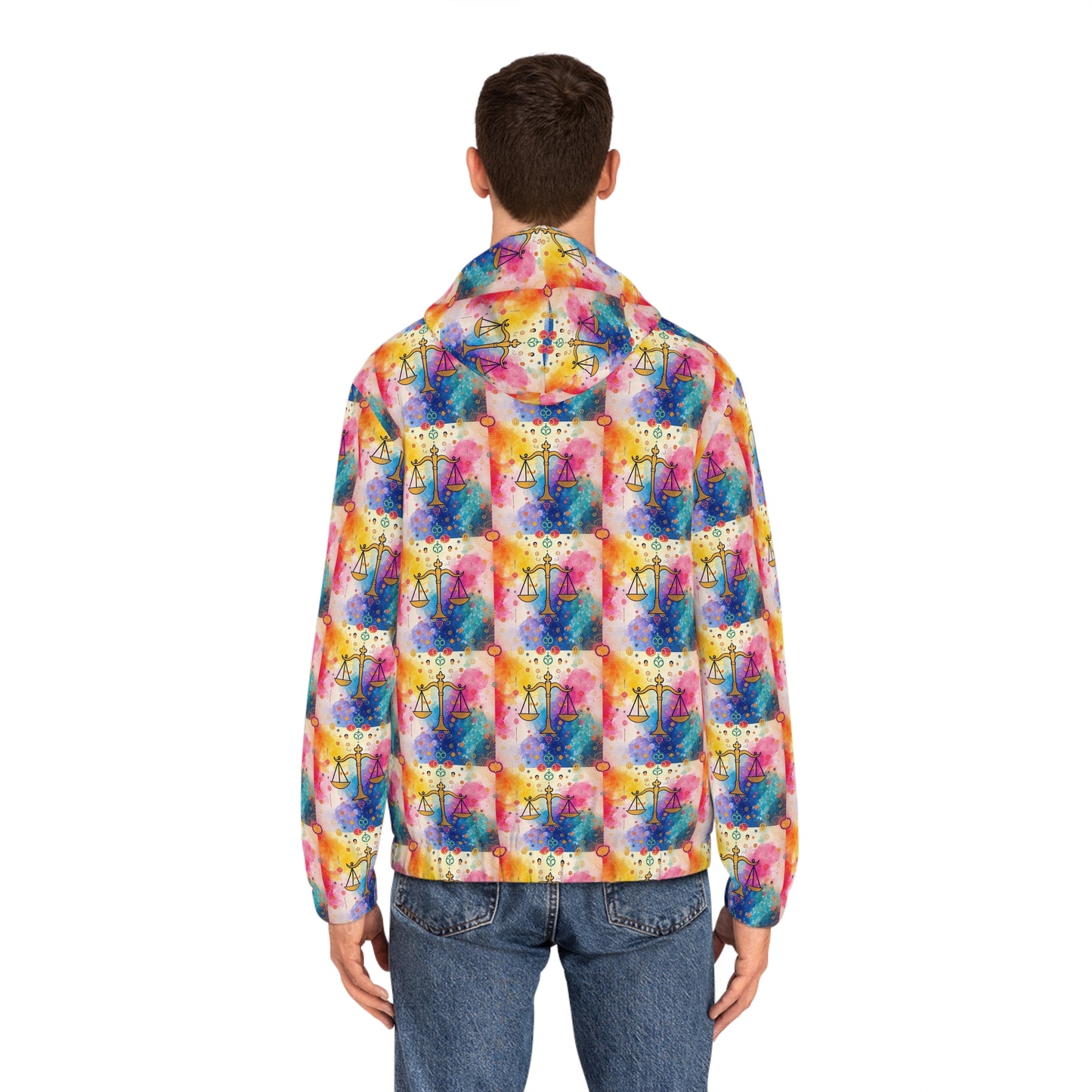 Full-Zip Hoodie (AOP), Libra, Zodiac v3, Pattern