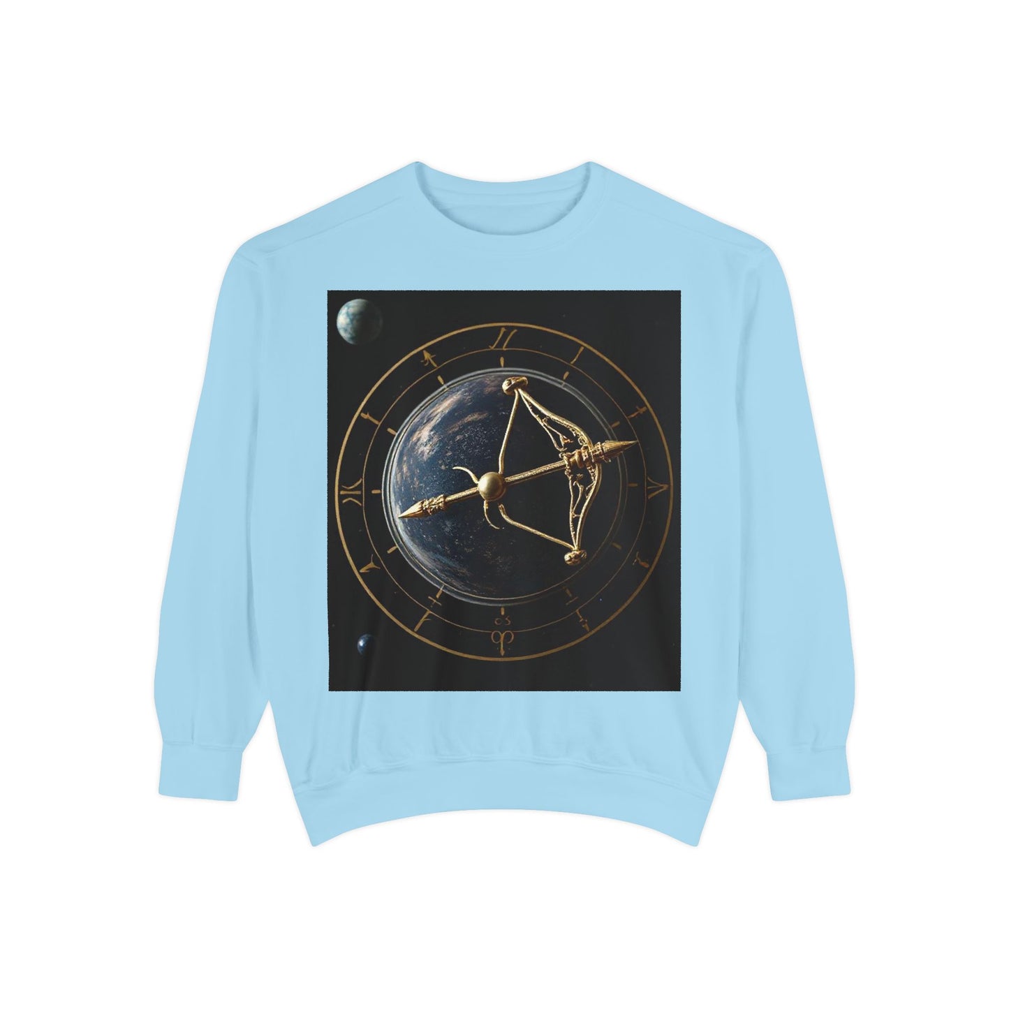 Garment-Dyed Sweatshirt, Unisex, Space Symbol Design v1, Sagittarius