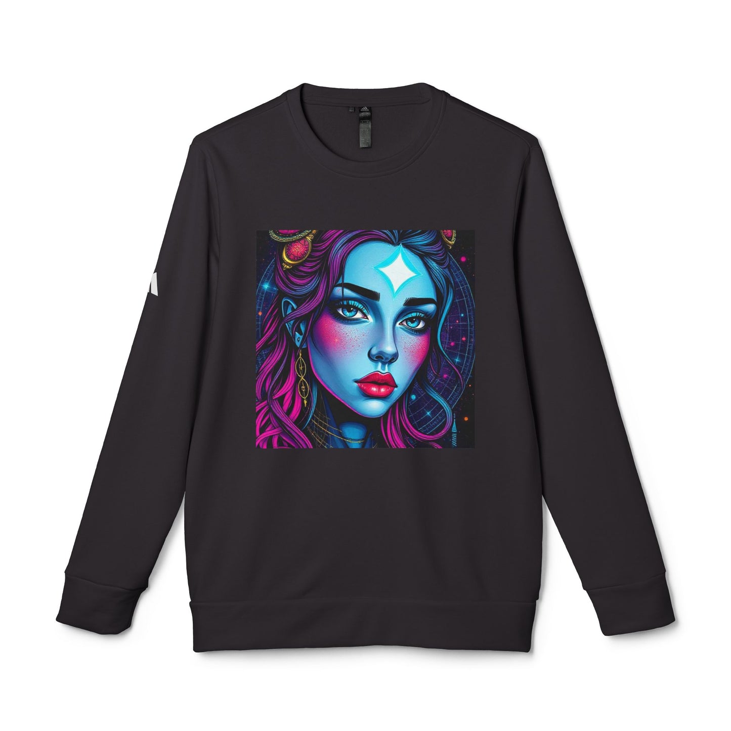 Adidas Unisex Fleece Crewneck Sweatshirt, Gemini, Pop Art, Zodiac