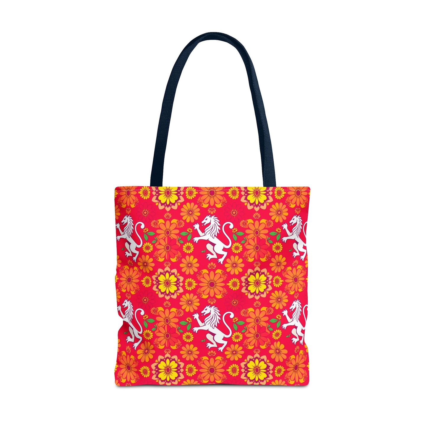 Tote Bag (AOP), Leo, Zodiac, Flower Pattern