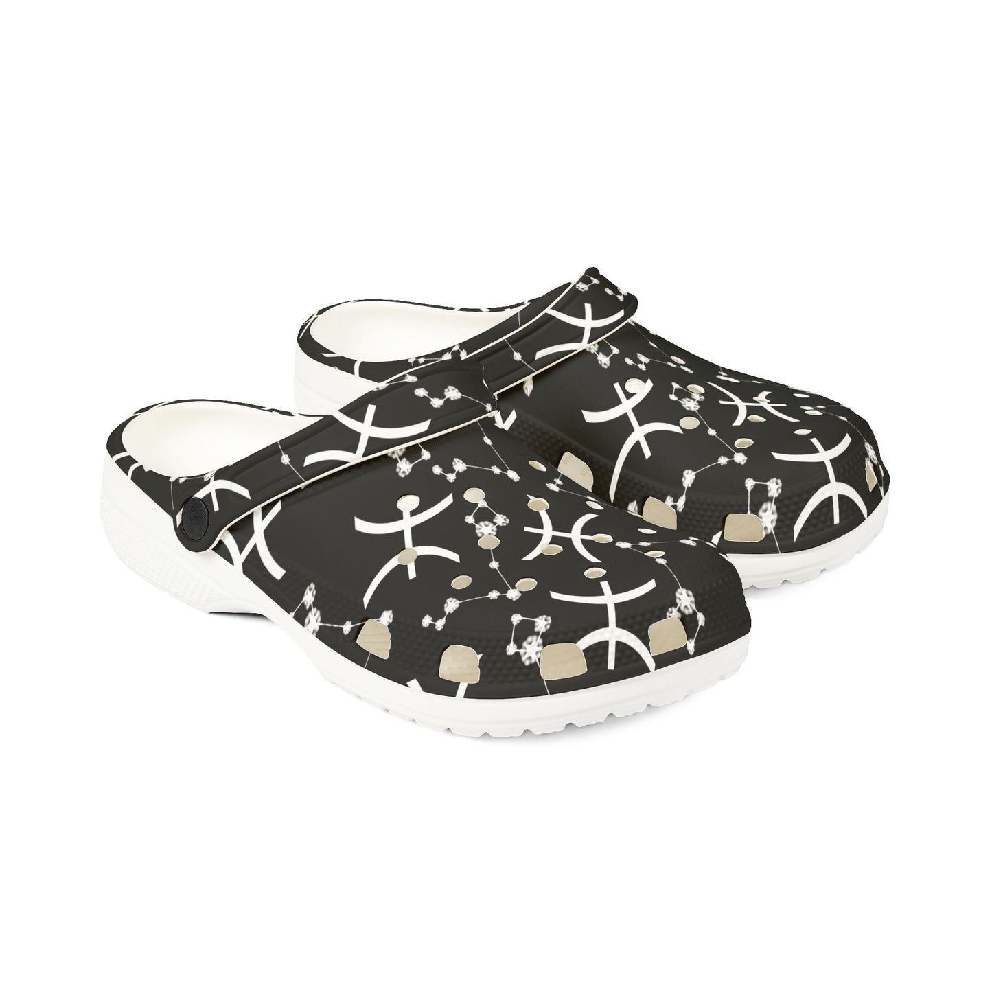 EVA Foam Rubber Shoes (AOP), Material 100% EVA, Pisces Zodiac Design