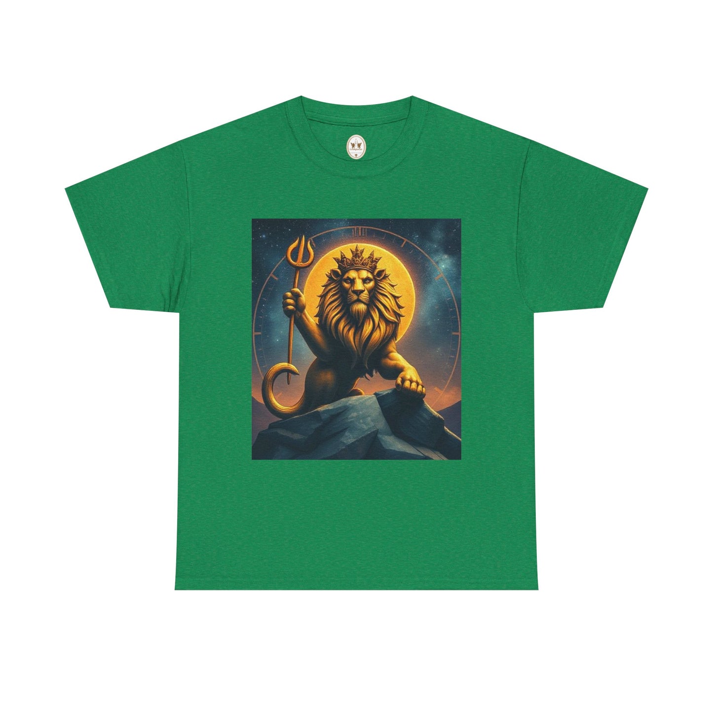 Unisex Heavy Cotton T-Shirt, King of Lion v3, Leo Zodiac Design