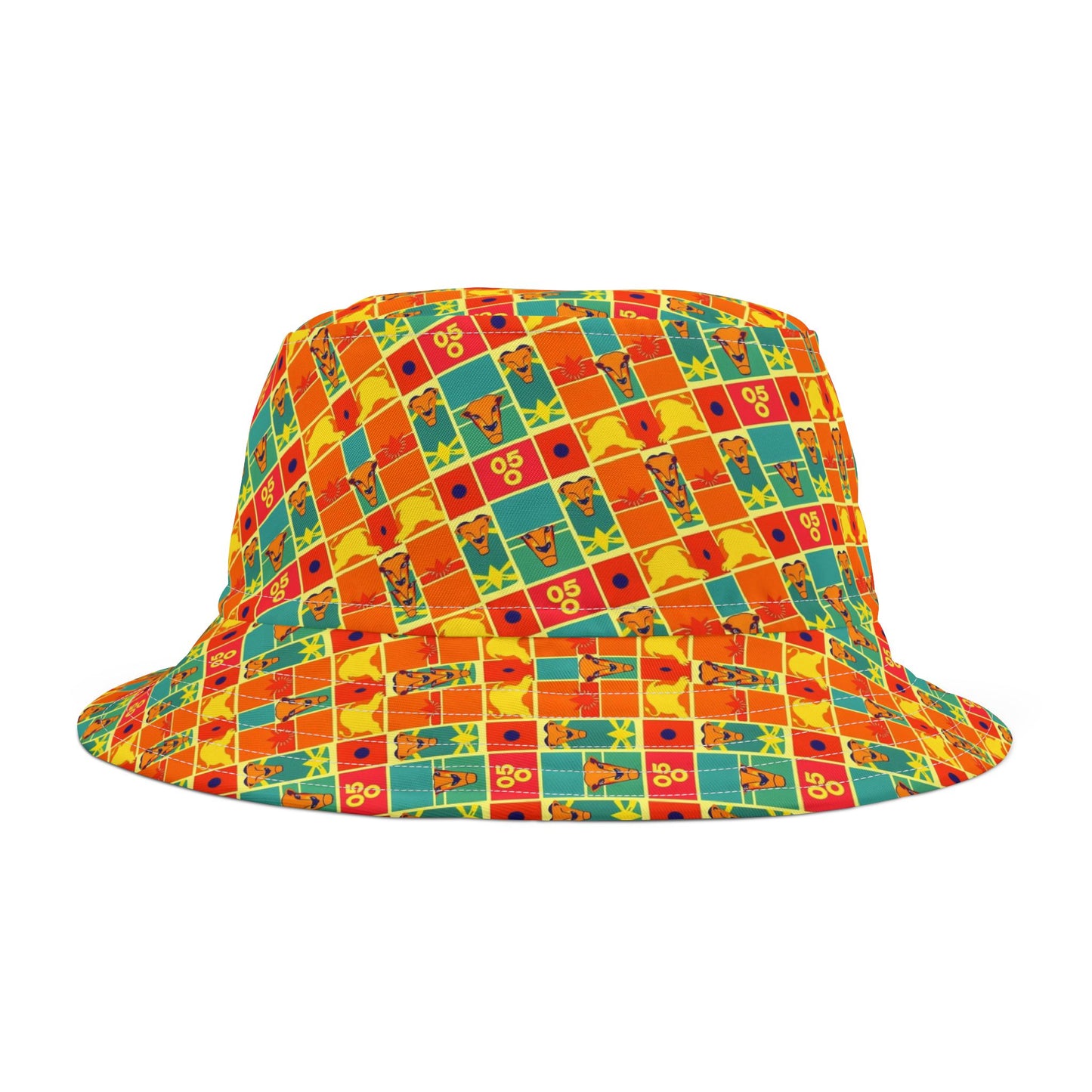 Bucket Hat, (AOP), Leo, Zodiac v1, Shape Pattern