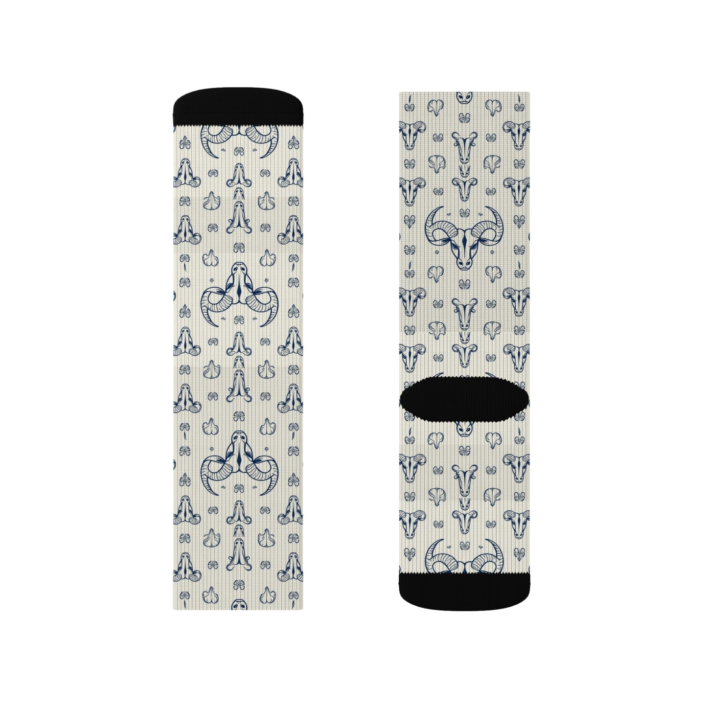 Sublimation Socks, Taurus, Zodiac v1, Pattern