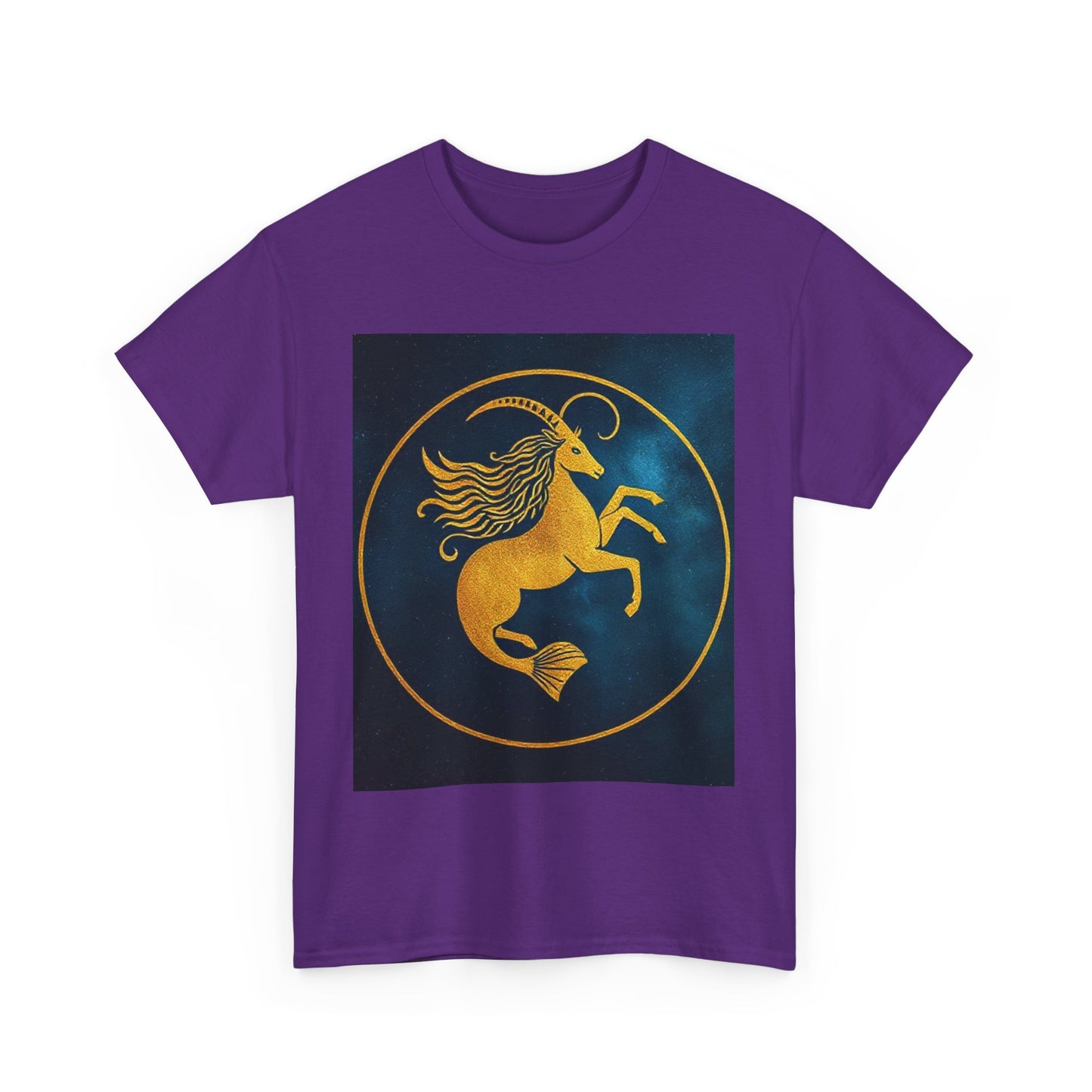 Unisex Heavy Cotton T-Shirt, Capricorn Animal v3, Symbol, Zodiac Design