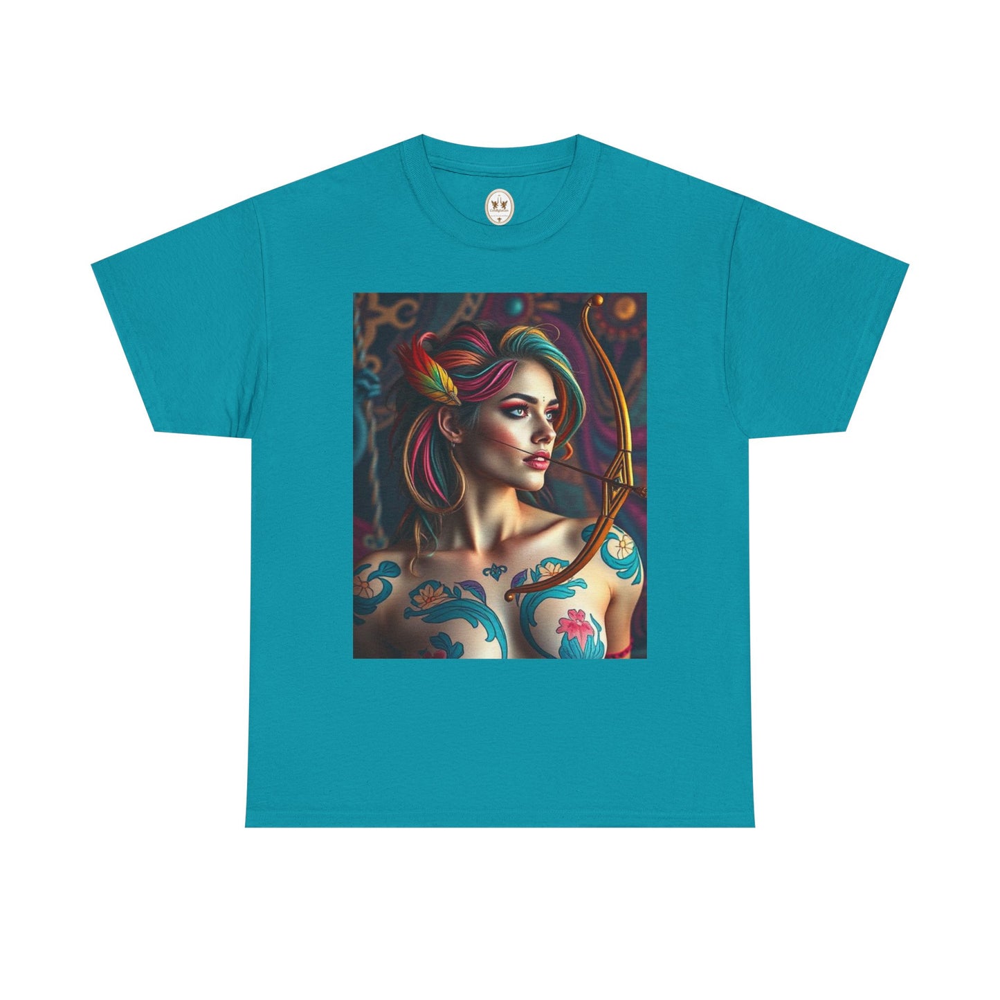 Unisex Heavy Cotton T-Shirt, Sagittarius, Zodiac v1, Sexy Art