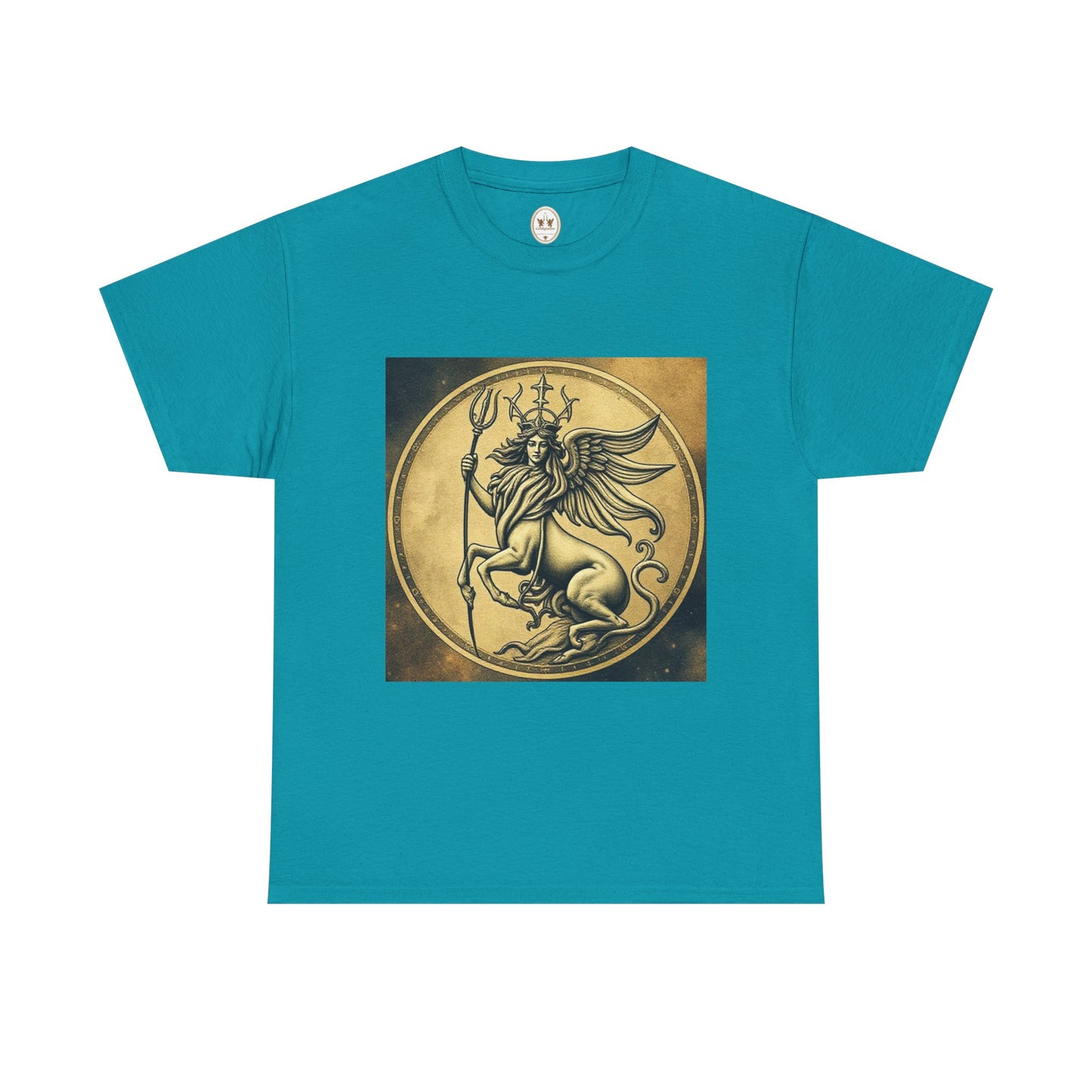 Unisex Heavy Cotton T-Shirt, Animal Angel v1, Virgo Zodiac Design