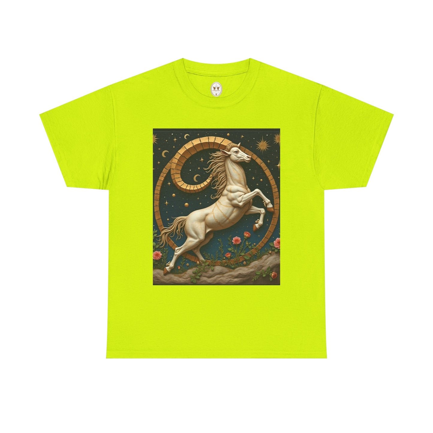 Unisex Heavy Cotton T-Shirt, Aries Animal 1v, Zodiac Design