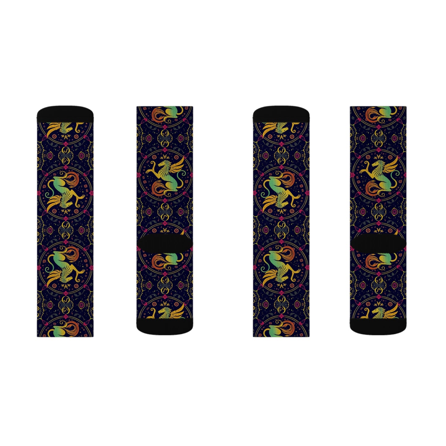 Sublimation Socks, Virgo, Zodiac v3, Pattern