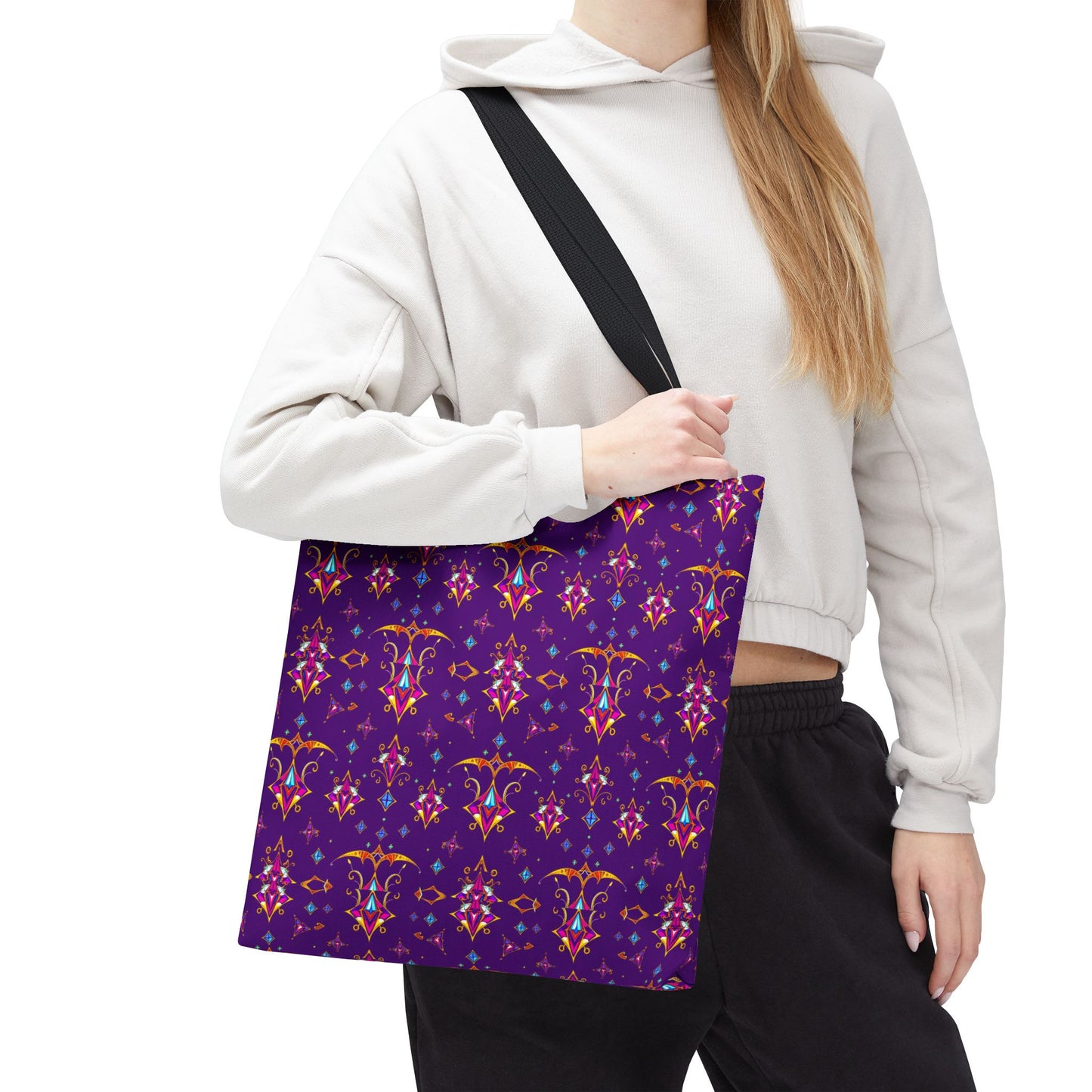 Tote Bag (AOP), Sagittarius, Zodiac, Jewel Pattern