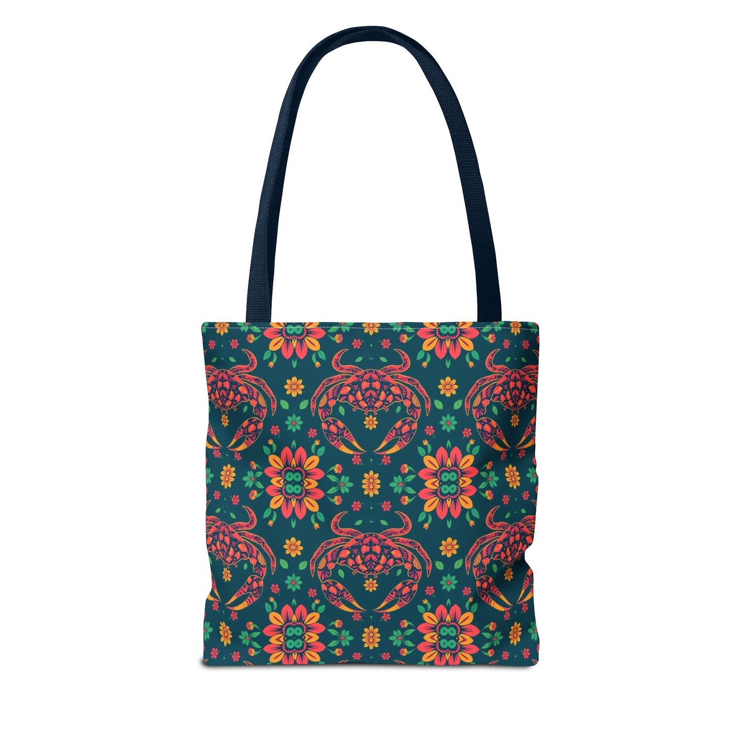 Tote Bag (AOP), Cancer, Zodiac v2, Flower Pattern