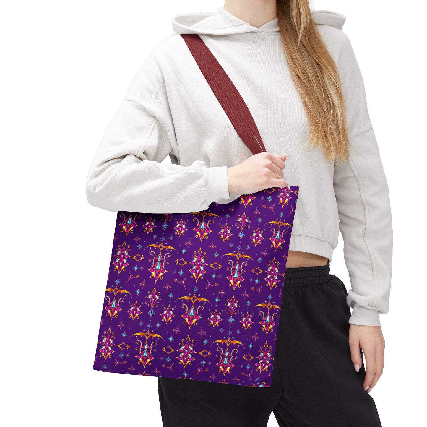 Tote Bag (AOP), Sagittarius, Zodiac, Jewel Pattern