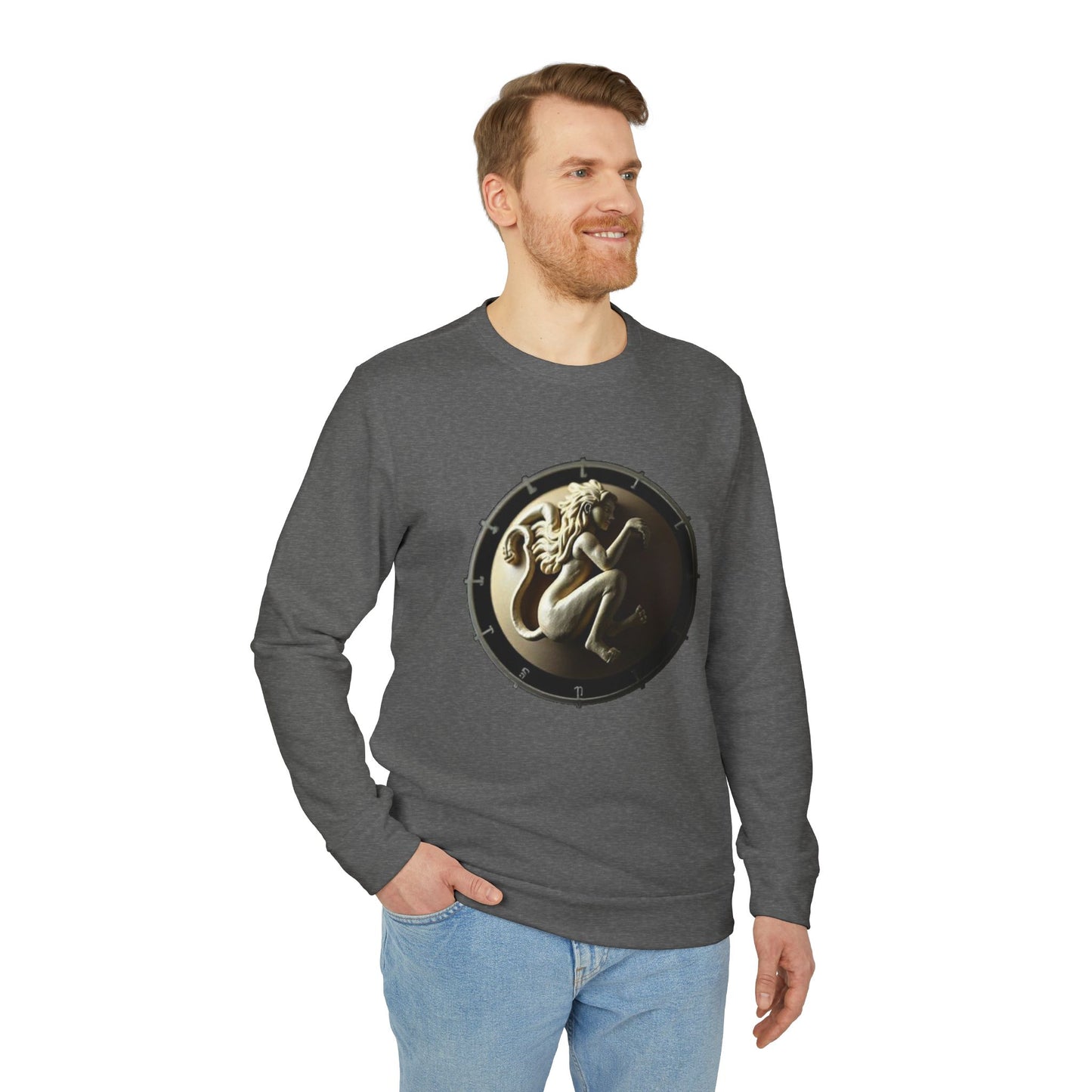 Adidas, Unisex Fleece Crewneck Sweatshirt, Virgo, Space Symbol, Zodiac