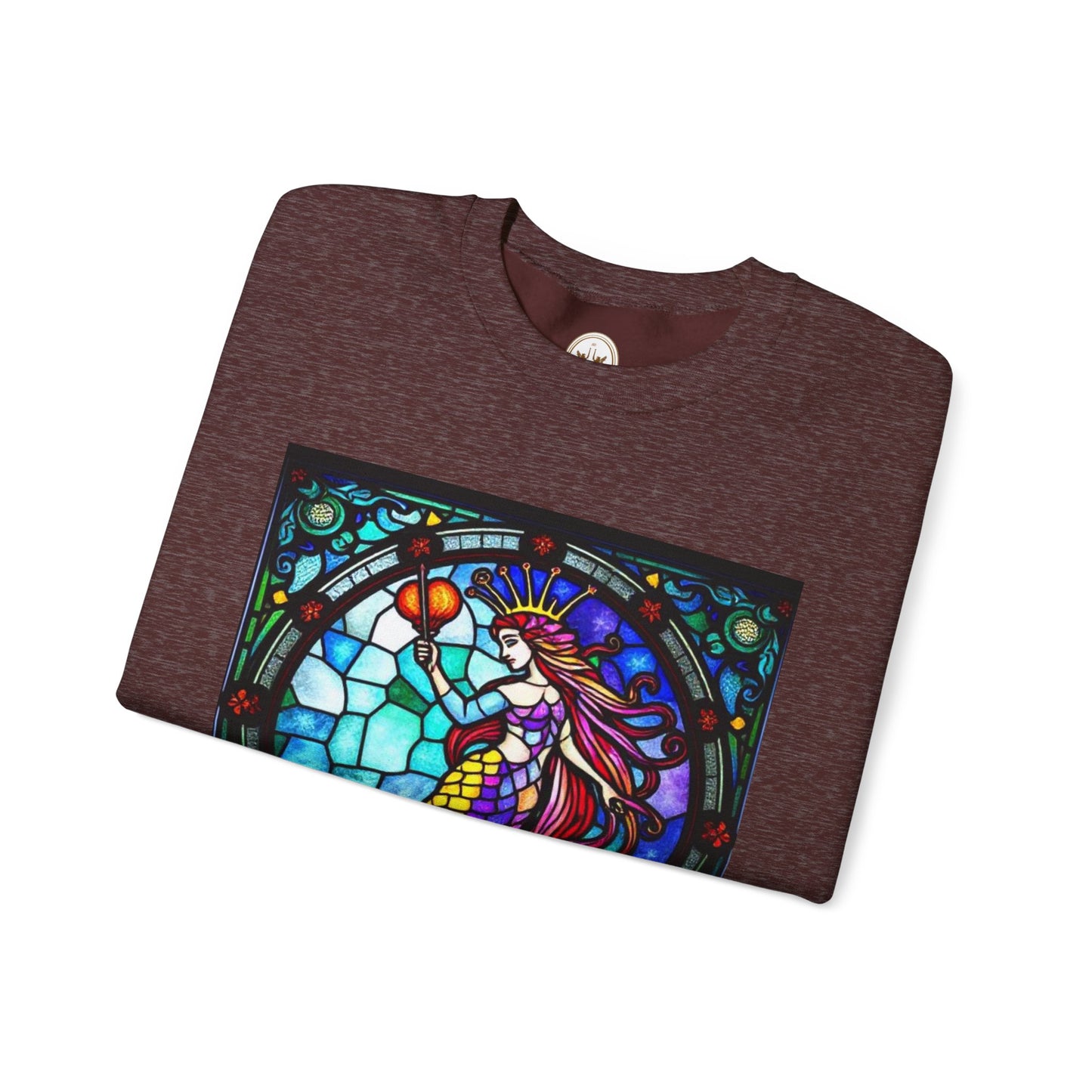 Unisex Heavy Blend™ Crewneck Sweatshirt, Glass, Aquarius Zodiac Design