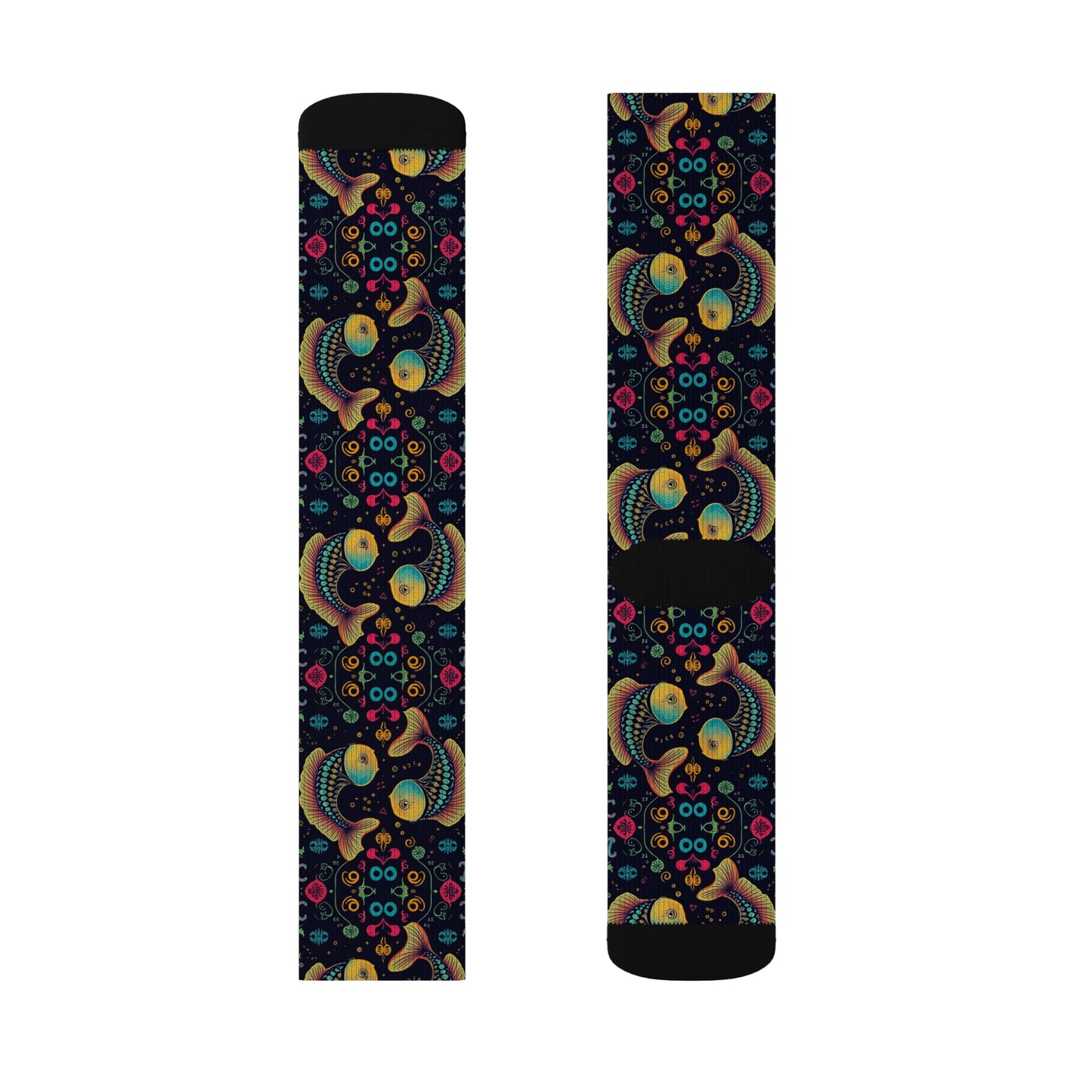 Sublimation Socks, Pisces, Zodiac v3, Pattern