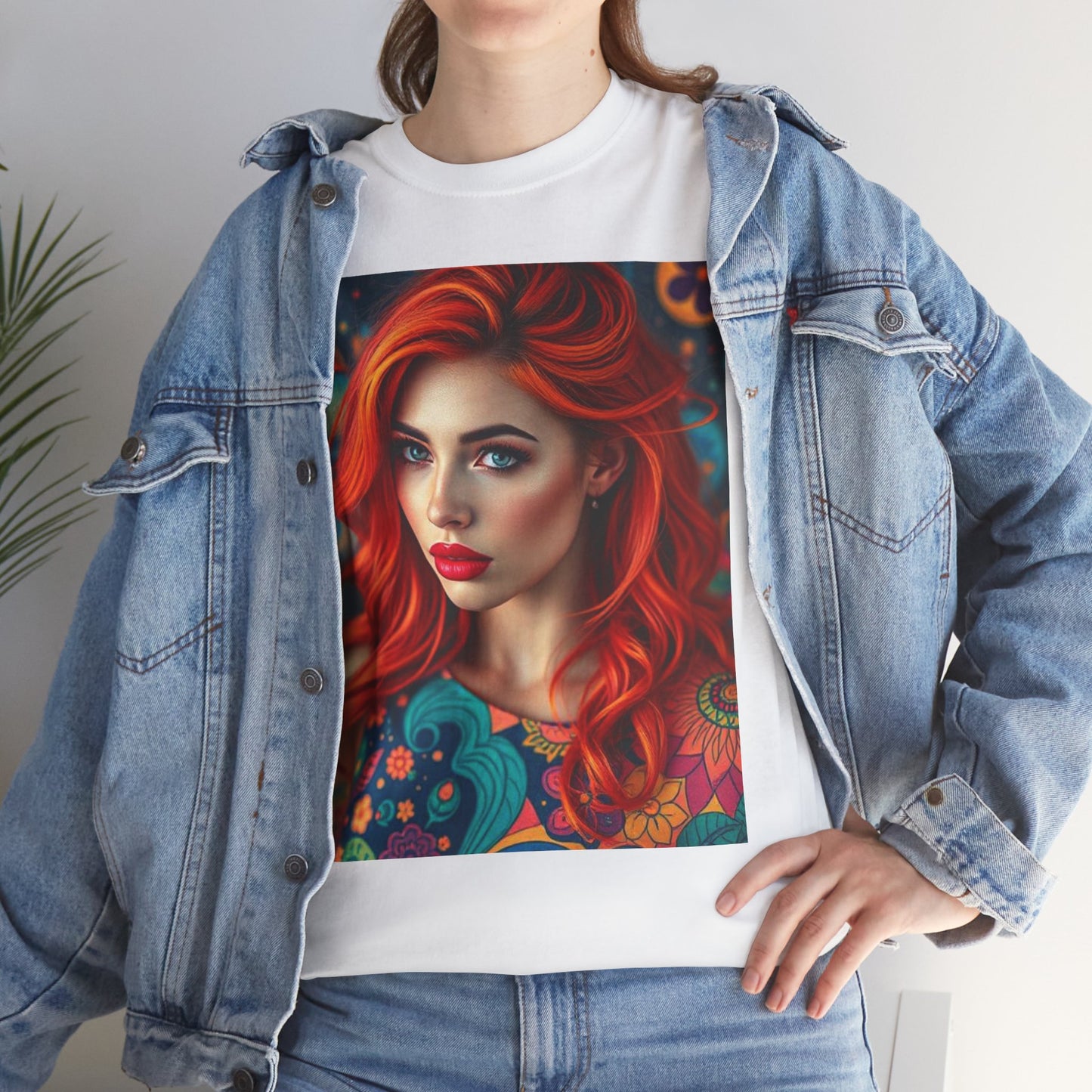 Unisex Heavy Cotton T-Shirt, Aquarius, Zodiac v1, Sexy Art