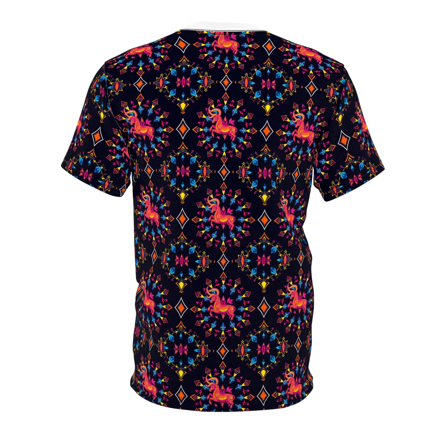 Unisex Cut & Sew T-Shirt, (AOP), Capricorn, Zodiac v3, Jewels Pattern
