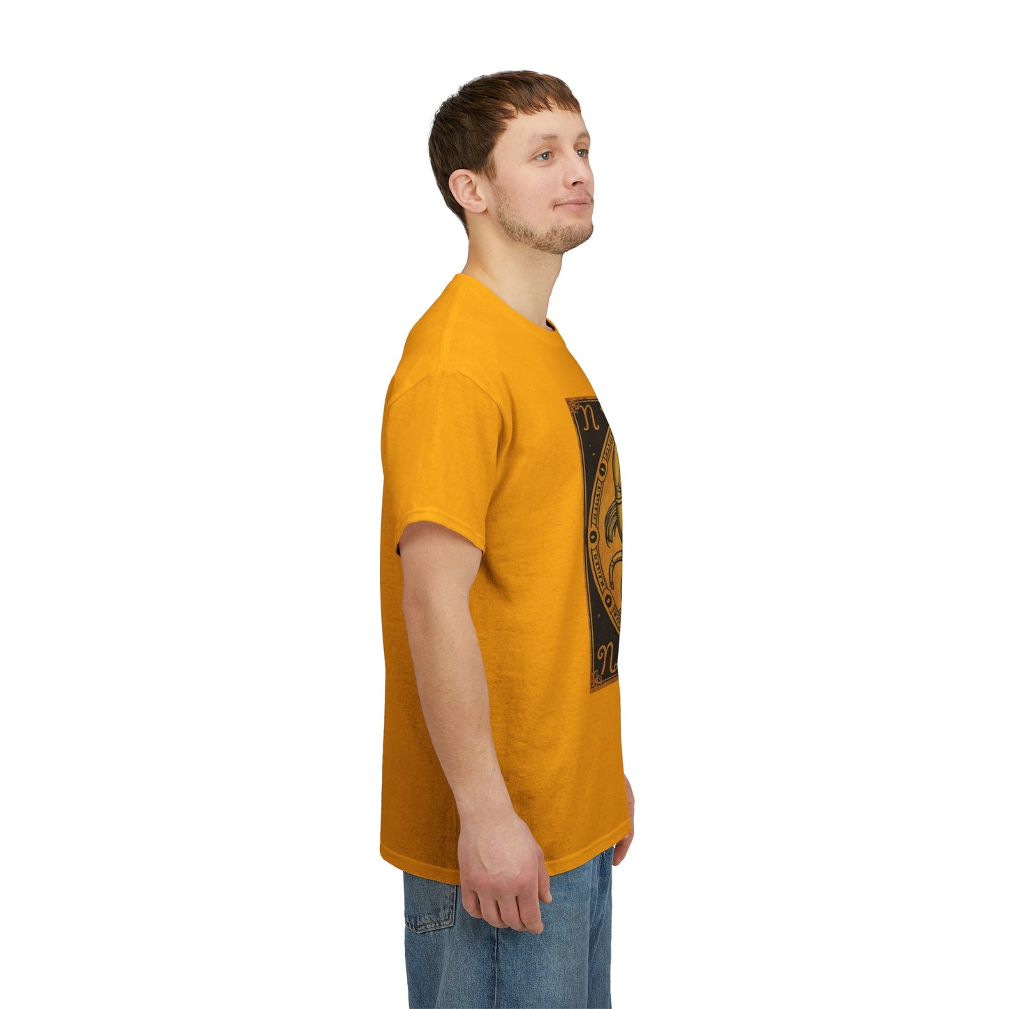 Unisex Heavy Cotton T-Shirt, Crab King v1, Cancer Zodiac Design