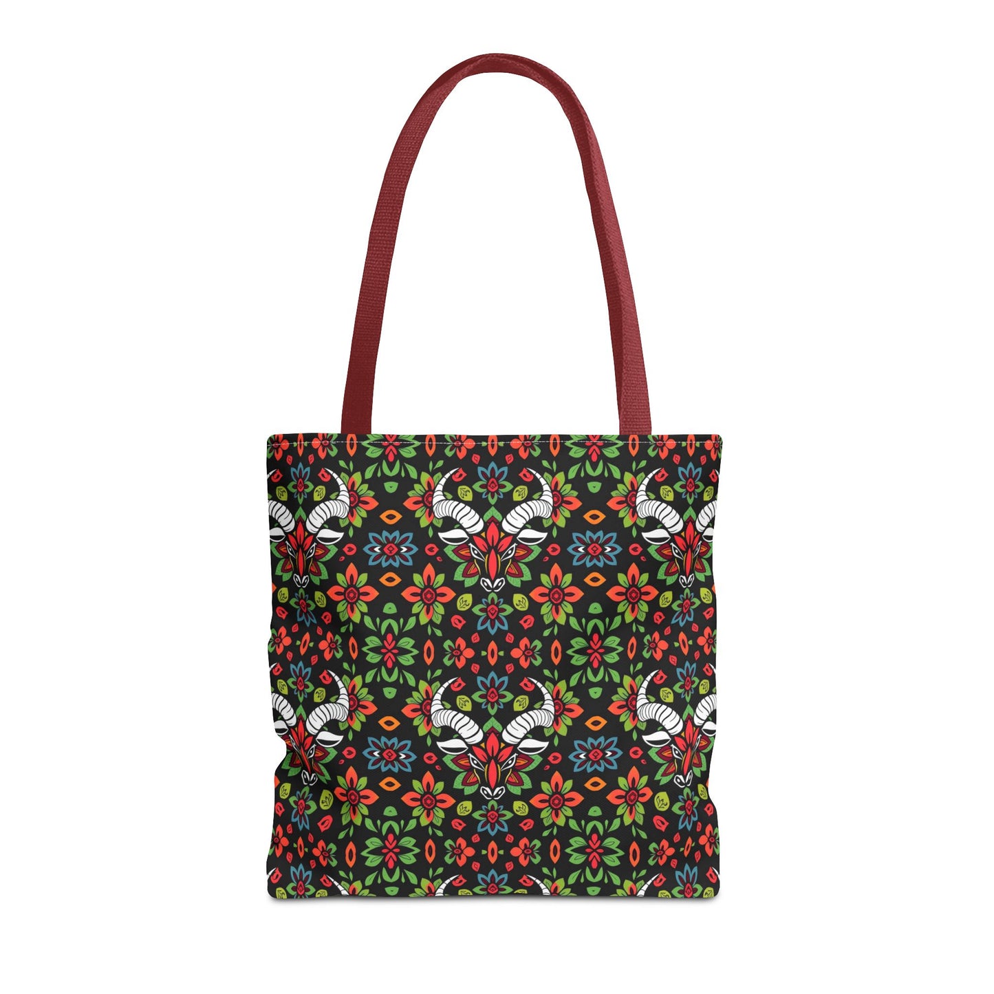 Tote Bag (AOP), Taurus, Zodiac v1, Flower Pattern