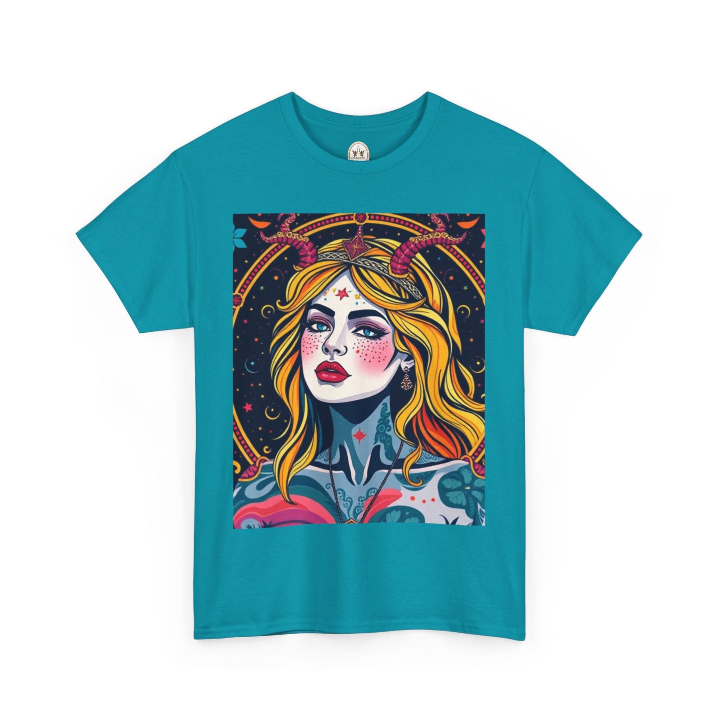 Unisex Heavy Cotton T-Shirt, Virgo, Zodiac v2, Sexy Art