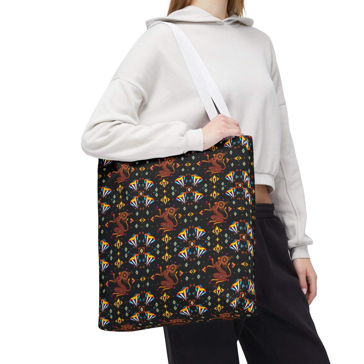 Tote Bag (AOP), Virgo, Zodiac, Jewel Pattern