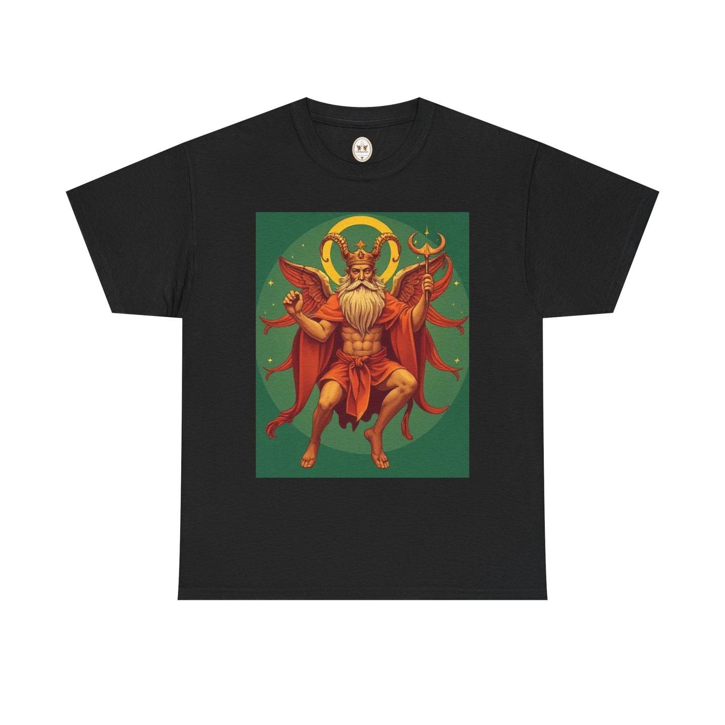 Unisex Heavy Cotton T-Shirt, Aries God, Zodiac Design