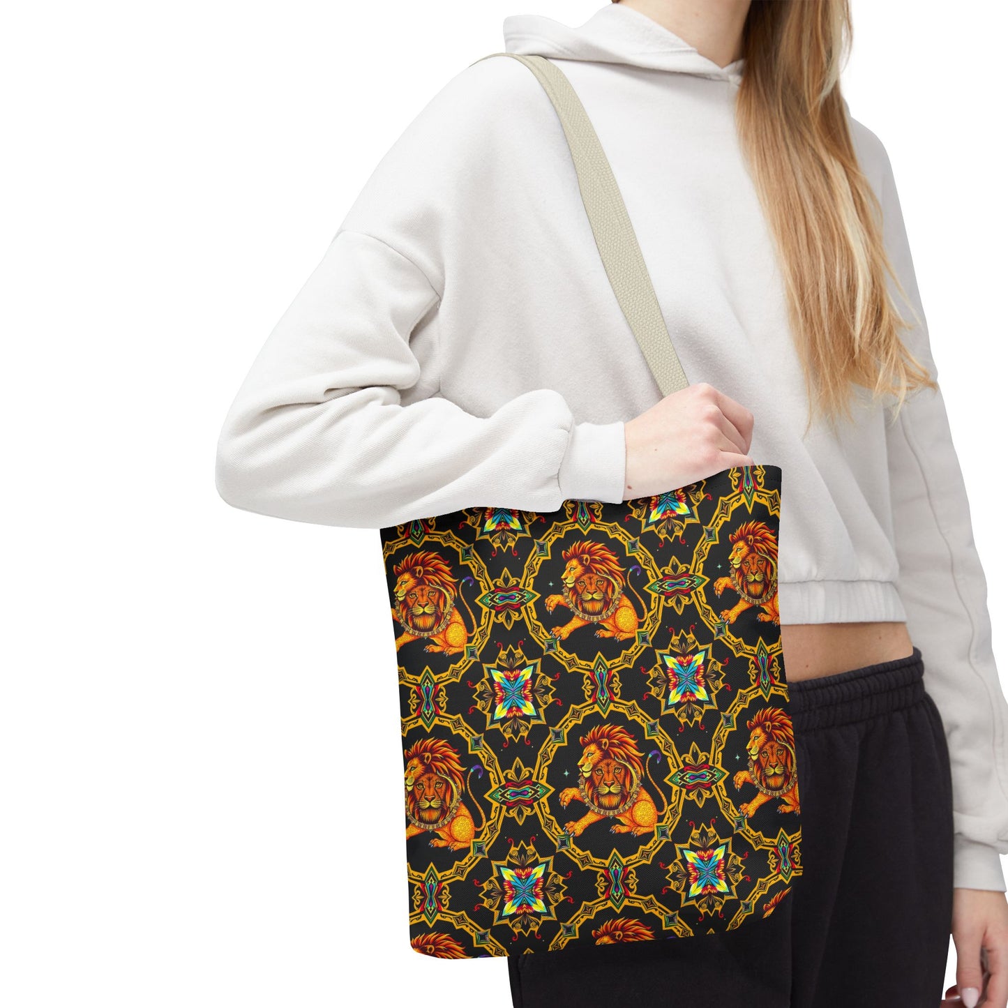 Tote Bag (AOP), Leo, Zodiac, Jewel Pattern