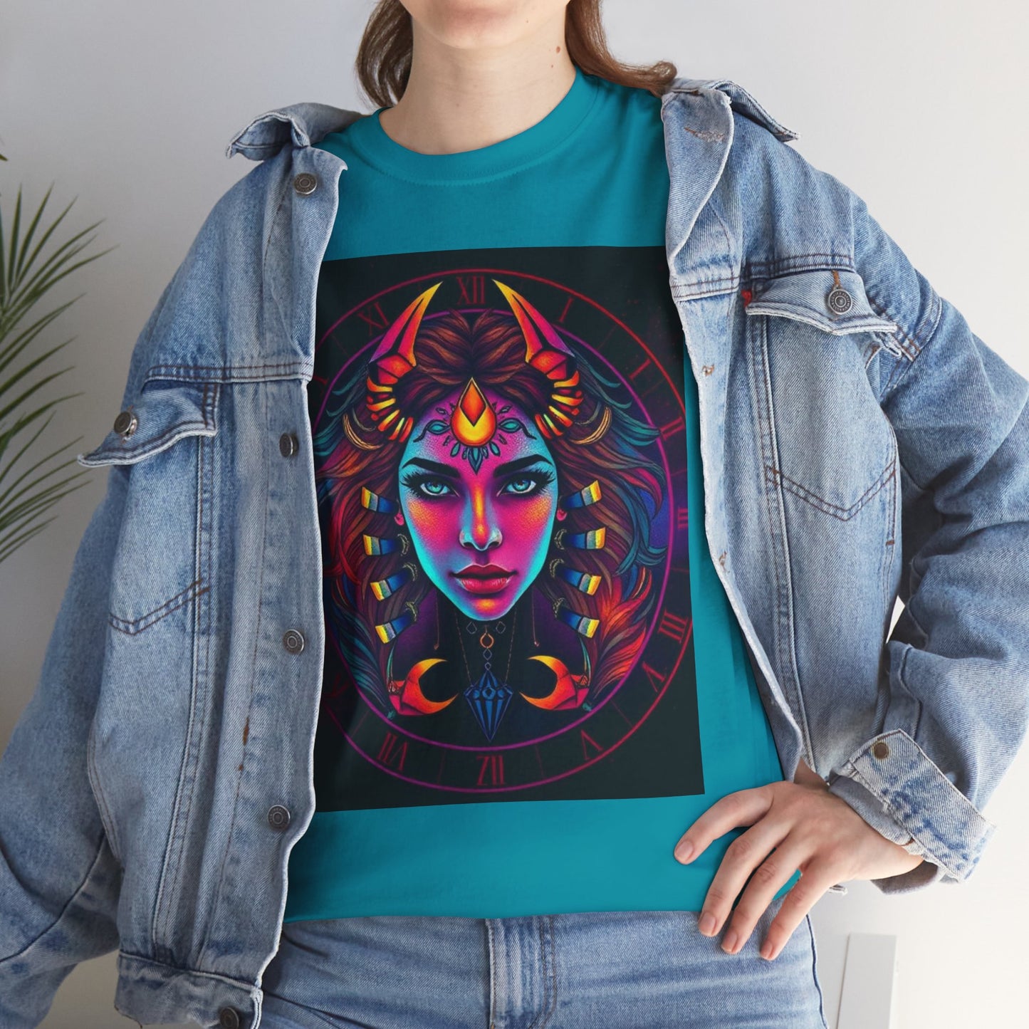 Unisex Heavy Cotton T-Shirt, Scorpio, Zodiac v4, Sexy Art