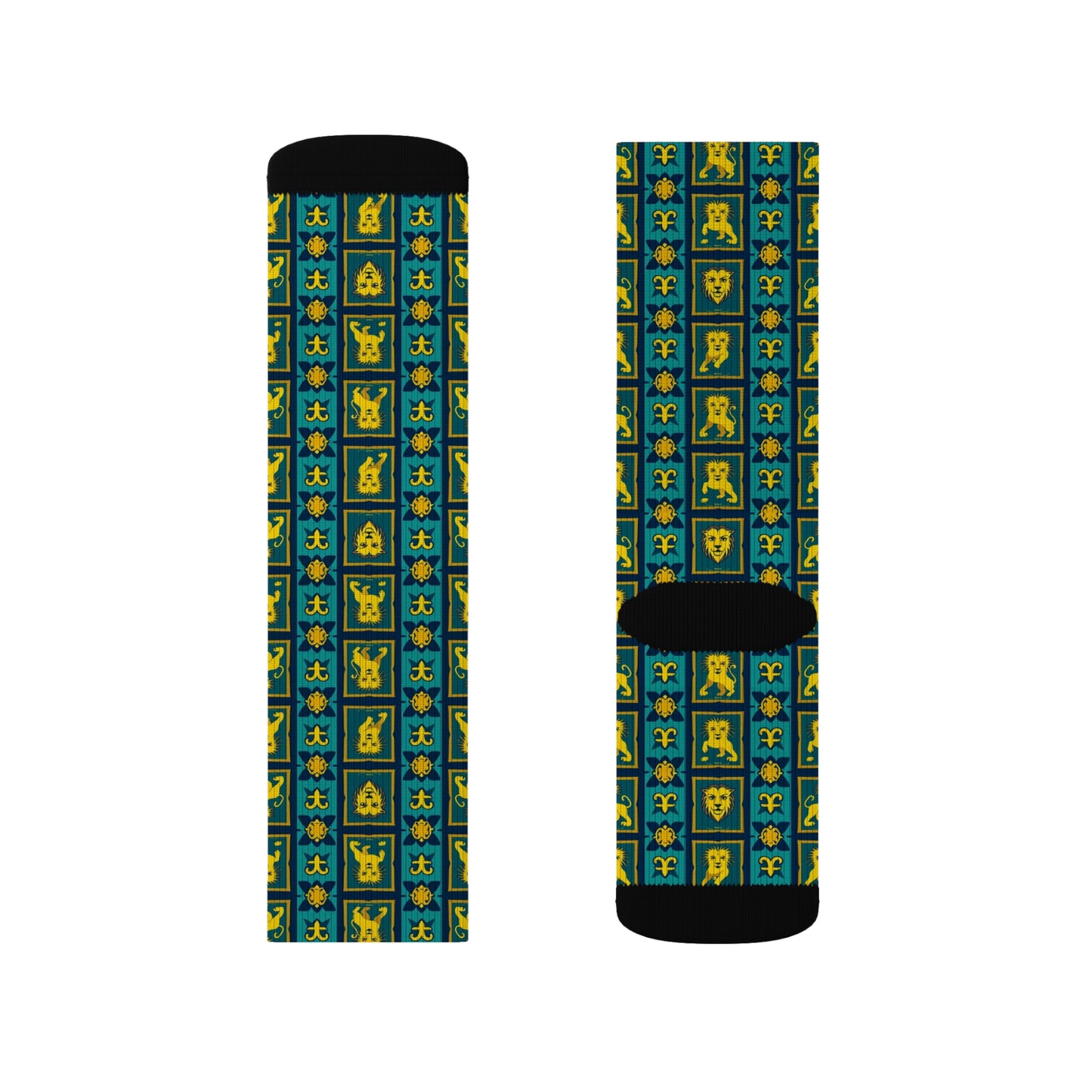 Sublimation Socks, Leo, Zodiac, Shapes Pattern