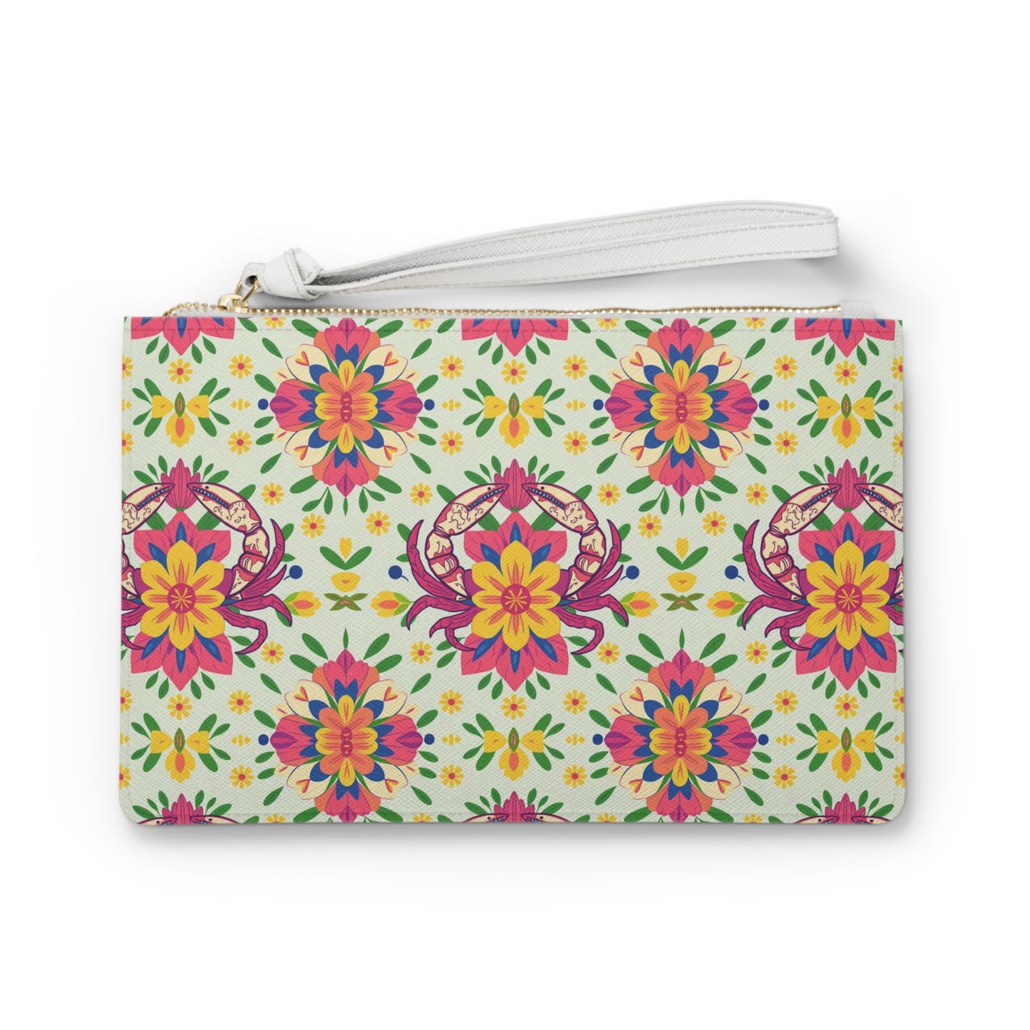 Clutch Bag, Cancer, Zodiac v2, Flower Pattern