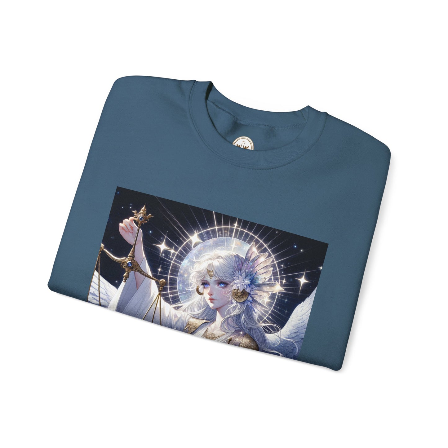 Unisex Heavy Blend™ Crewneck Sweatshirt,anime angel, Libra Zodiac Design