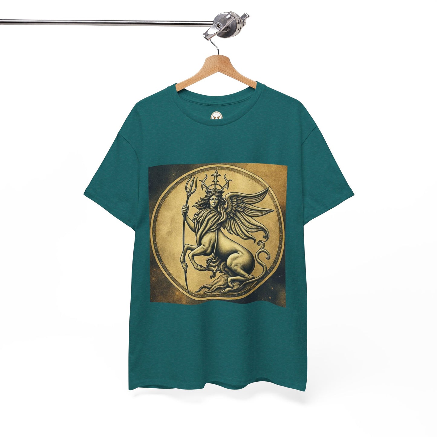 Unisex Heavy Cotton T-Shirt, Angel Animal, Virgo Zodiac Design