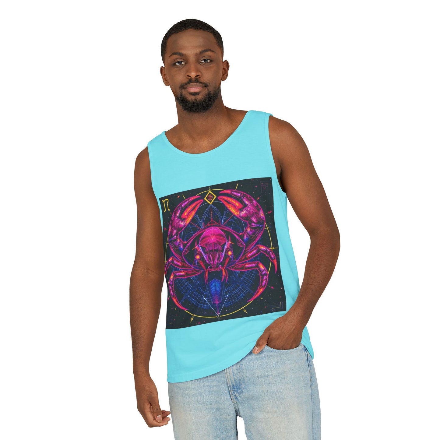 Unisex Garment-Dyed, Tank Top, Cancer, Pop Art, 100% US cotton