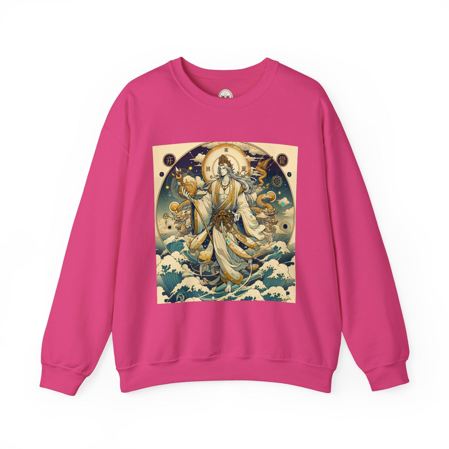 Unisex Heavy Blend™ Crewneck Sweatshirt, Anime Capricorn God, Zodiac Design
