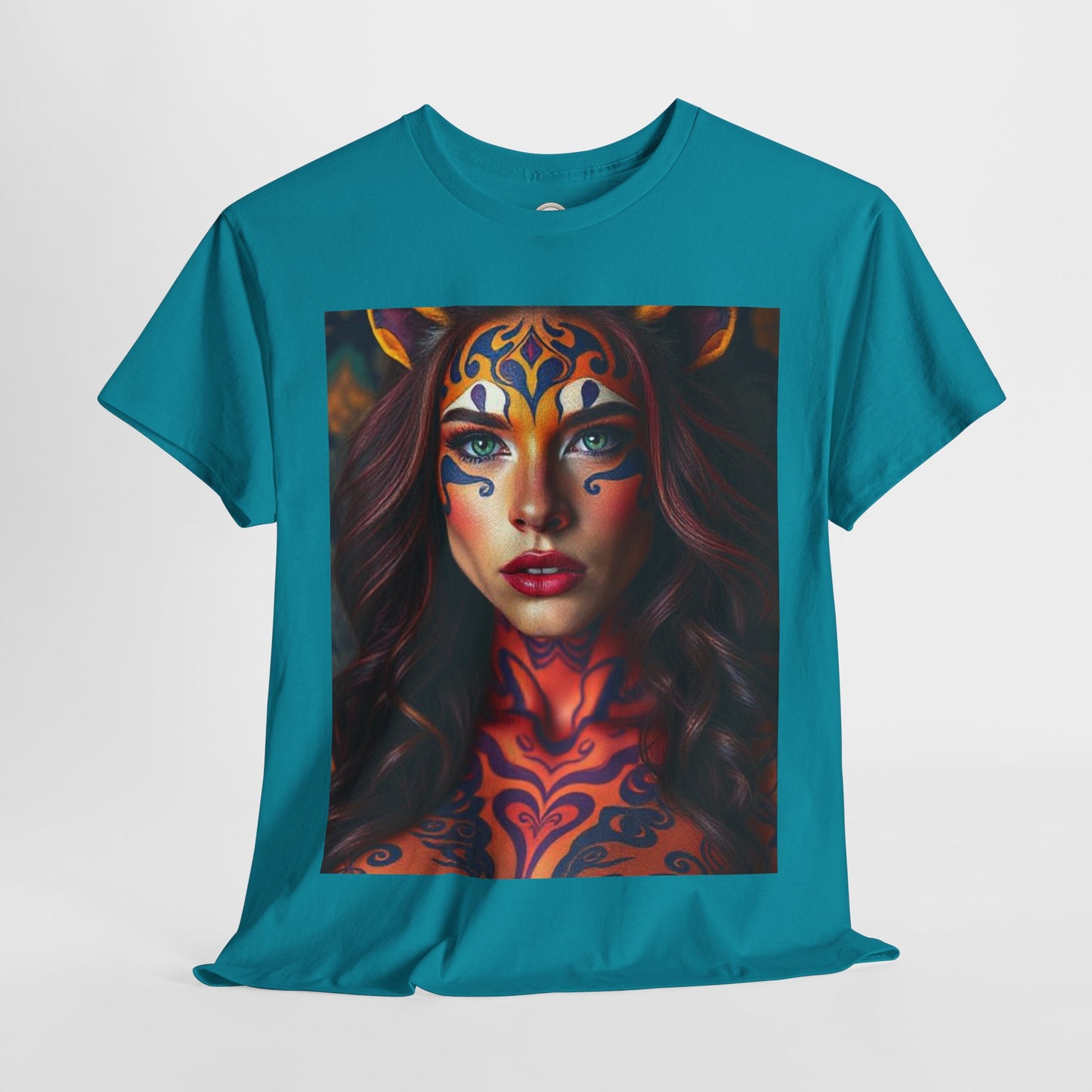 Unisex Heavy Cotton T-Shirt, Leo, Zodiac, Sexy Art