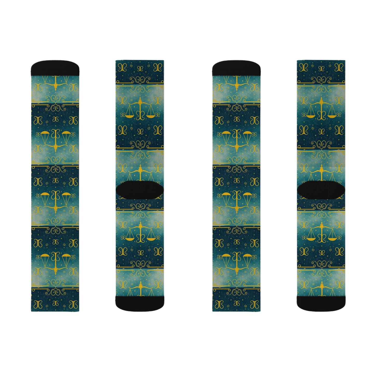 Sublimation Socks, Libra, Zodiac v1, Pattern