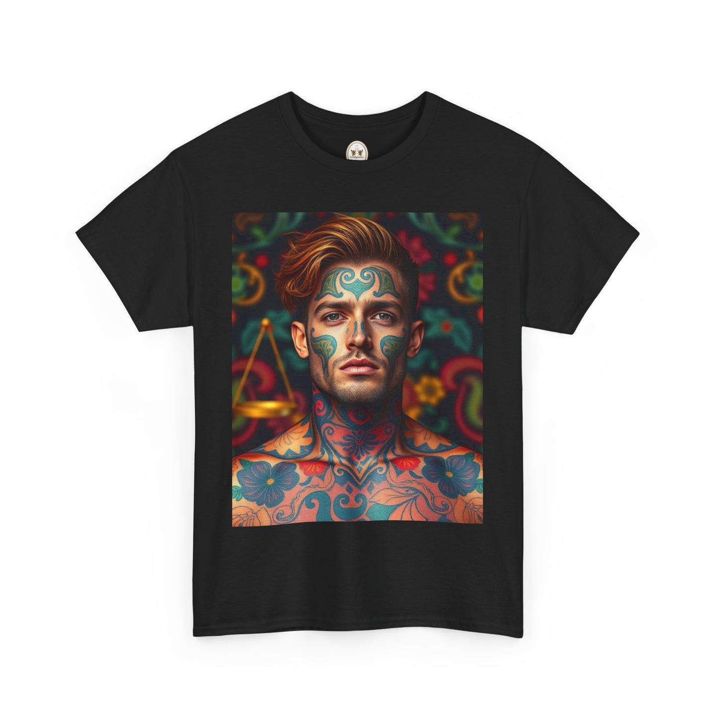 Unisex Heavy Cotton T-Shirt, Libra, Zodiac, Sexy Art