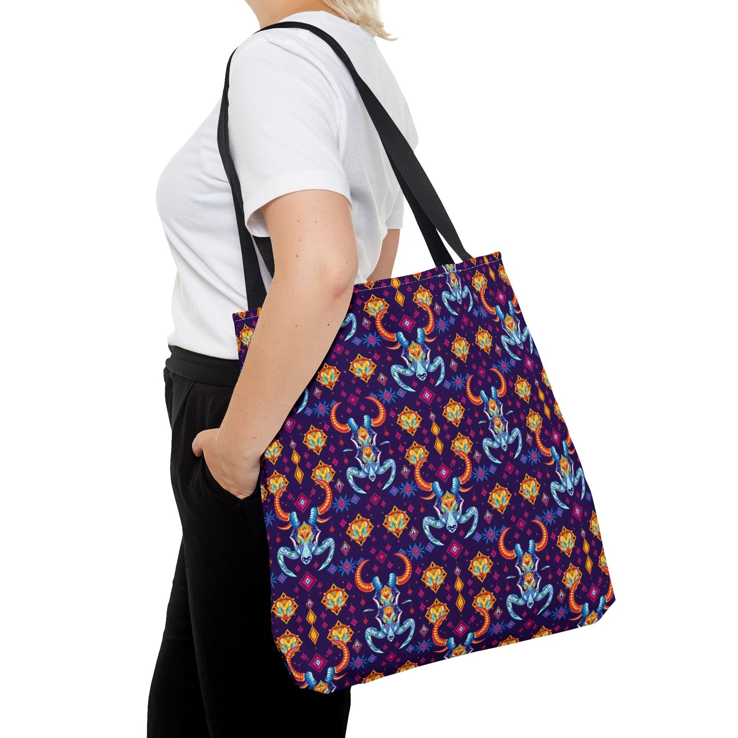 Tote Bag (AOP), Taurus, Zodiac, Jewel Pattern