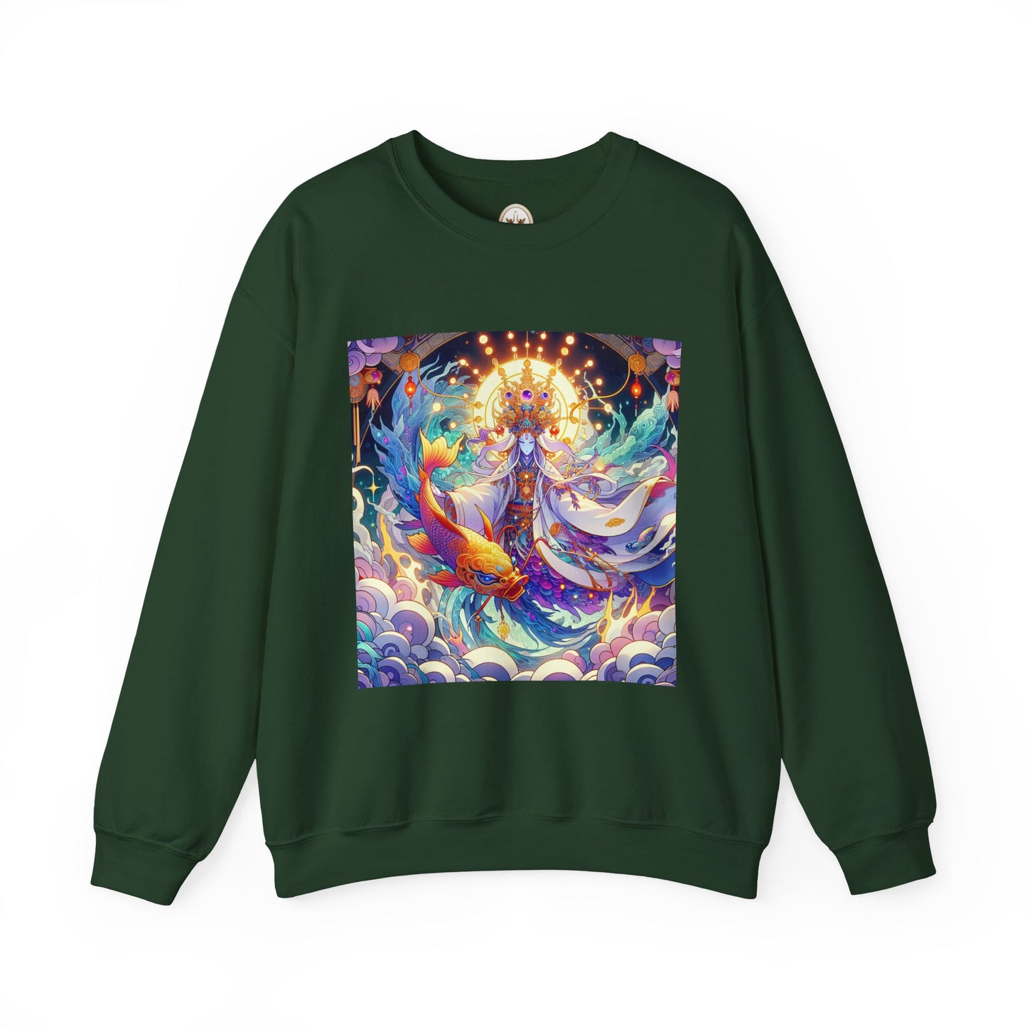 Unisex Heavy Blend™ Crewneck Sweatshirt, Anime Pisces King, Zodiac Design