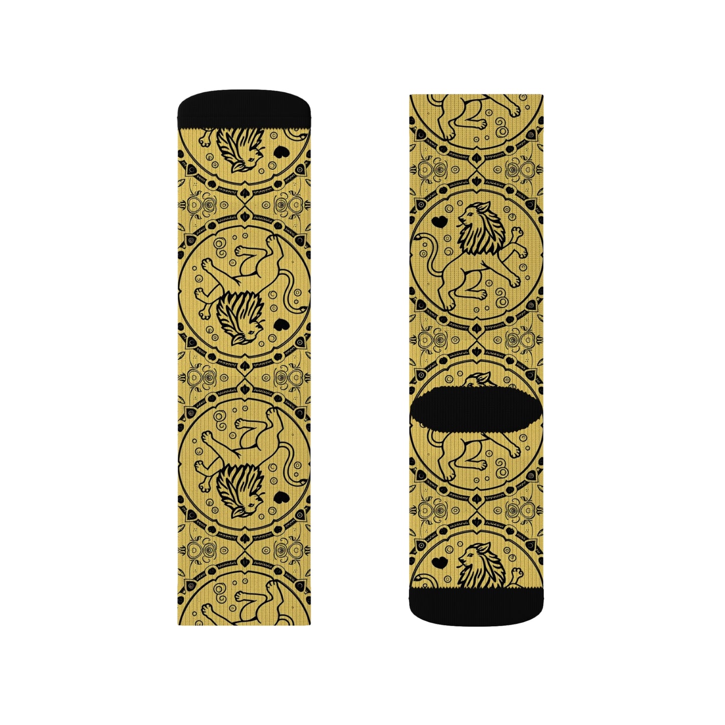 Sublimation Socks, Leo, Zodiac v1, Pattern