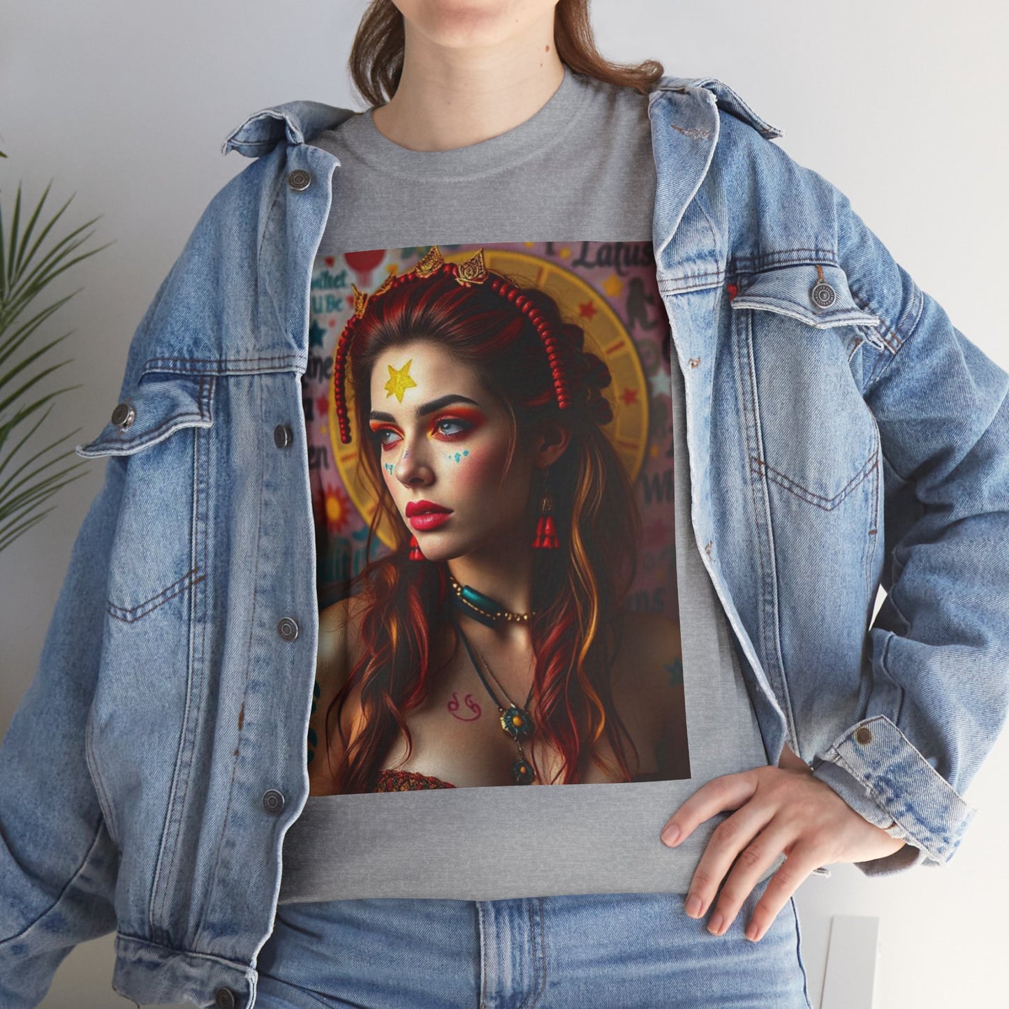 Unisex Heavy Cotton T-Shirt, Sagittarius, Zodiac, Sexy Art