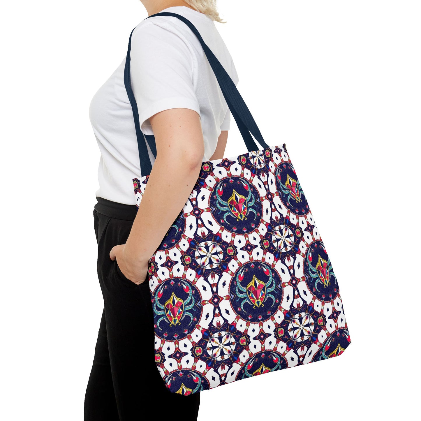 Tote Bag (AOP), Scorpio, Zodiac v1, Jewel Pattern