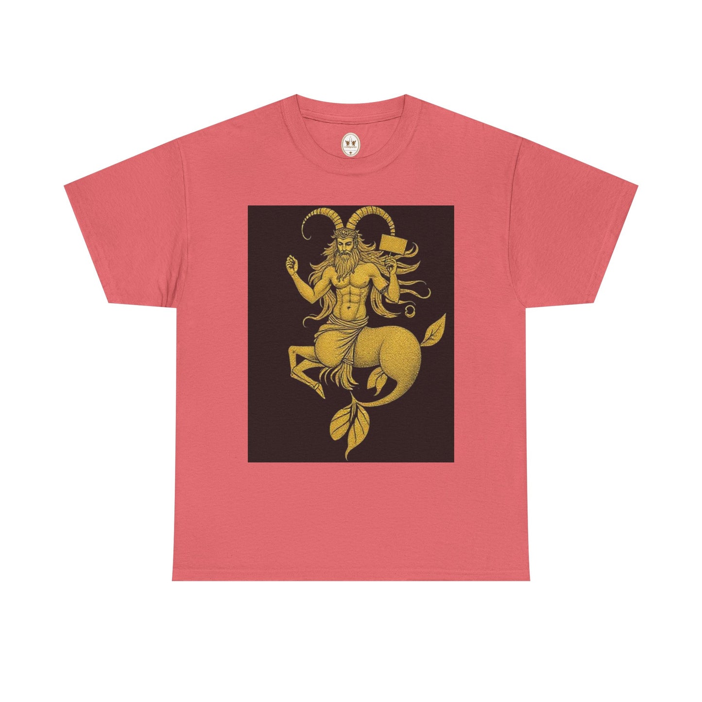 Unisex Heavy Cotton T-Shirt, Capricorn God, Zodiac Design