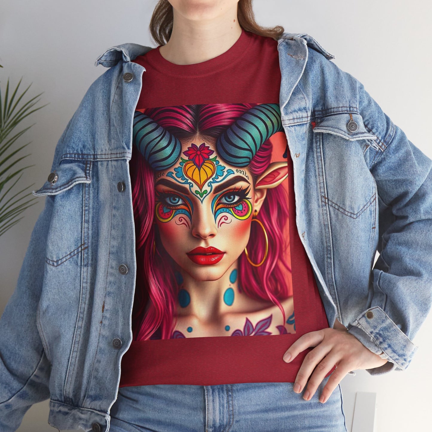 Unisex Heavy Cotton T-Shirt, Taurus, Zodiac, Sexy Art