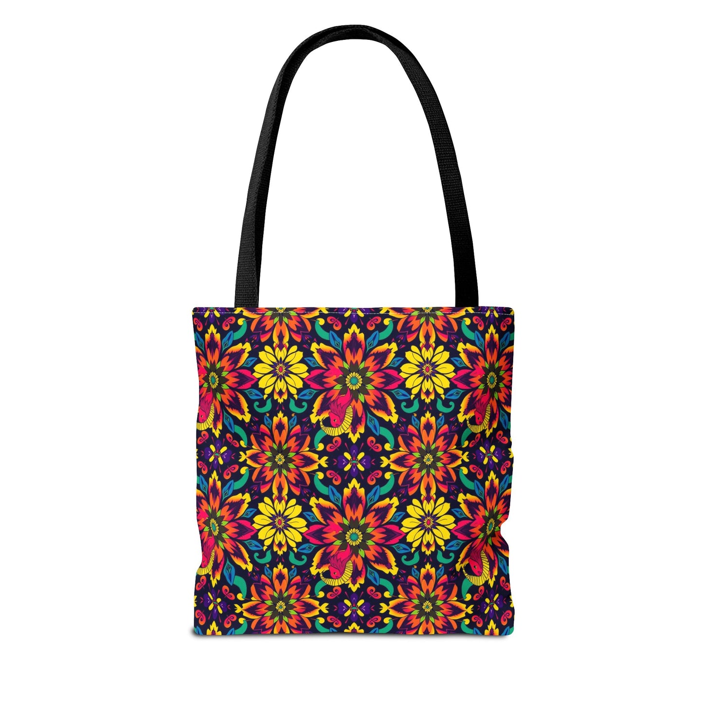 Tote Bag, (AOP), Capricorn, Zodiac, Flower Pattern