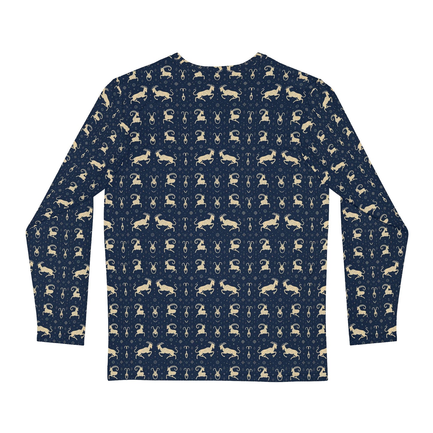 Men's Long Sleeve Shirt, (AOP), Capricorn, Zodiac v4, Pattern