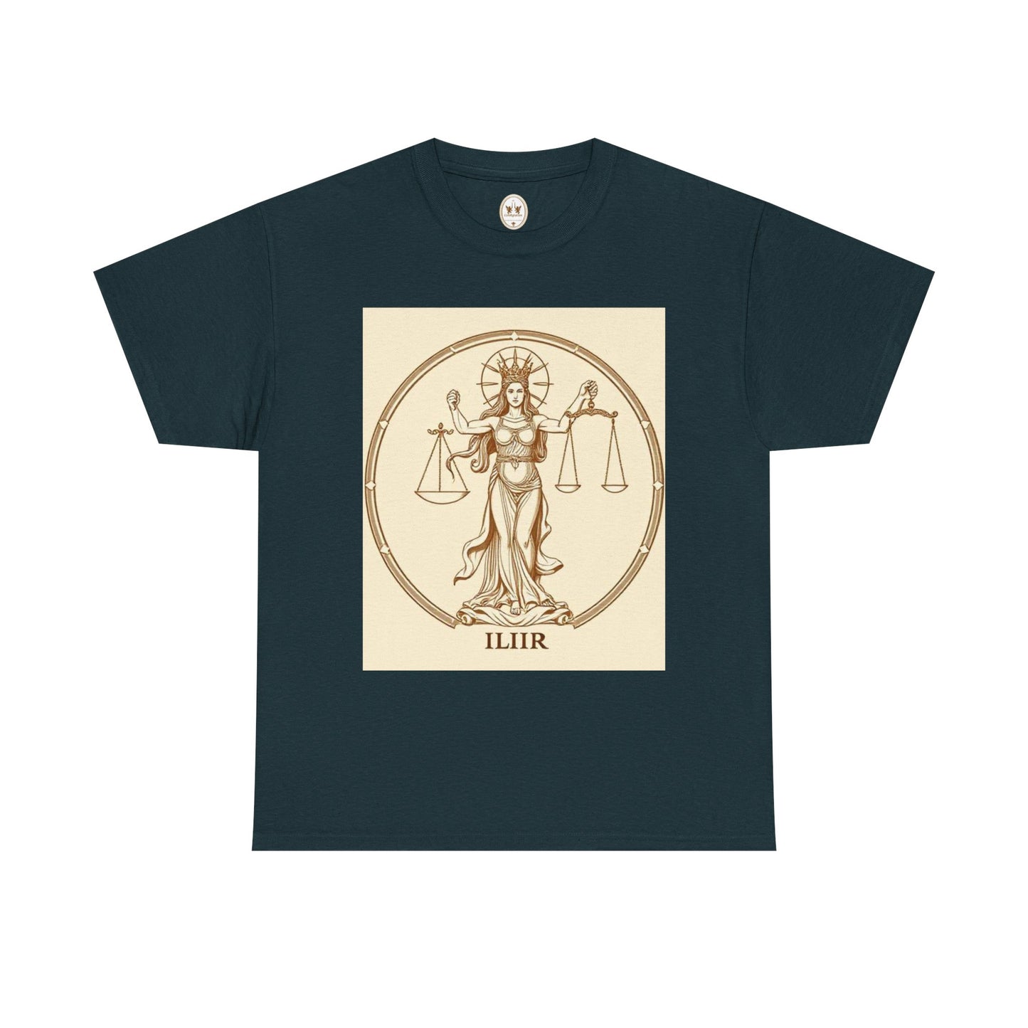 Unisex Heavy Cotton T-Shirt, Libra Goddess v1, Zodiac Design