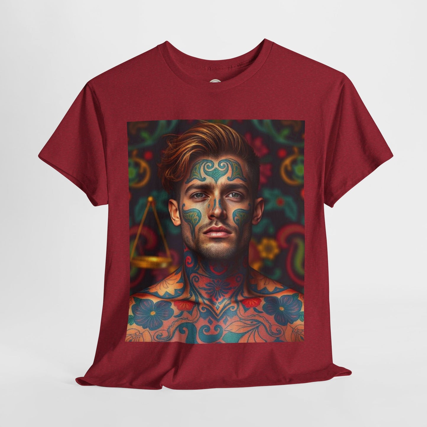 Unisex Heavy Cotton T-Shirt, Libra, Zodiac, Sexy Art