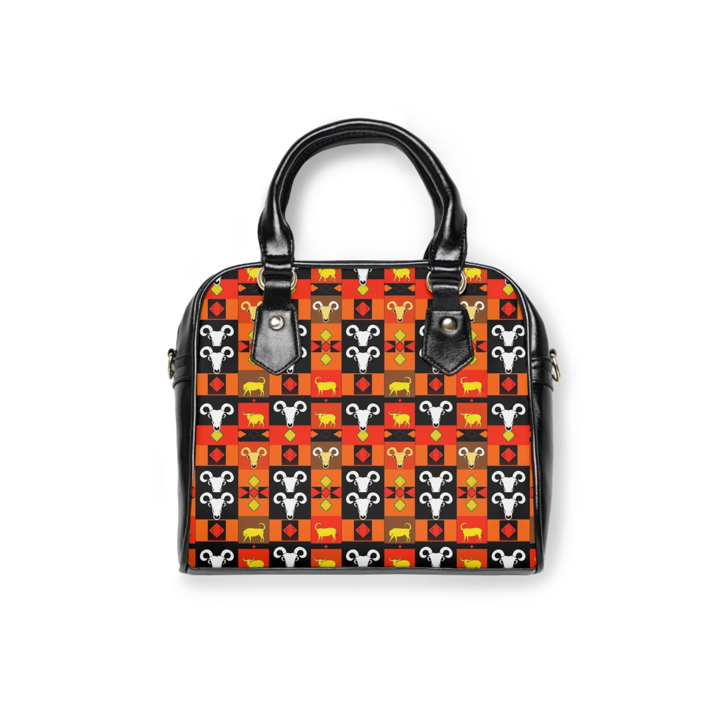 Shoulder Handbag, Taurus, Zodiac v2, Shapes Pattern