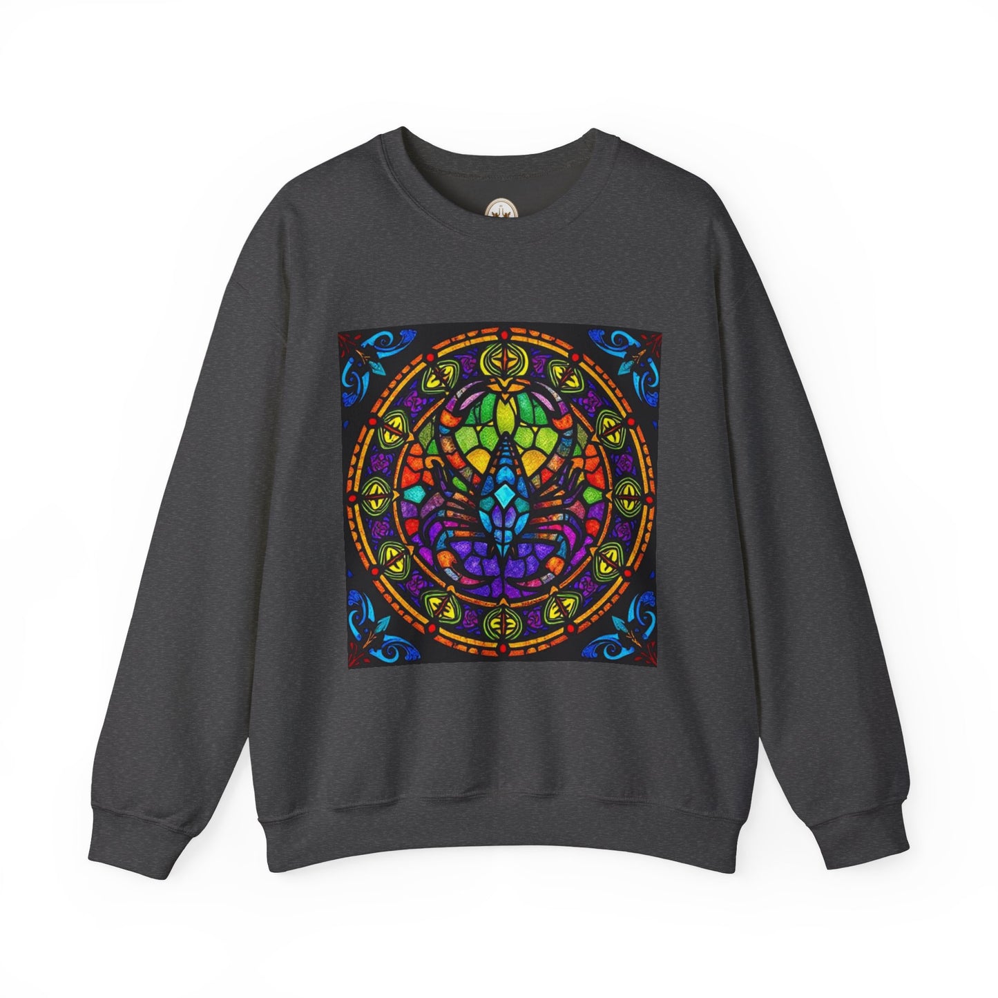 Unisex Heavy Blend™ Crewneck Sweatshirt, Glass 1, Scorpio Zodiac Design